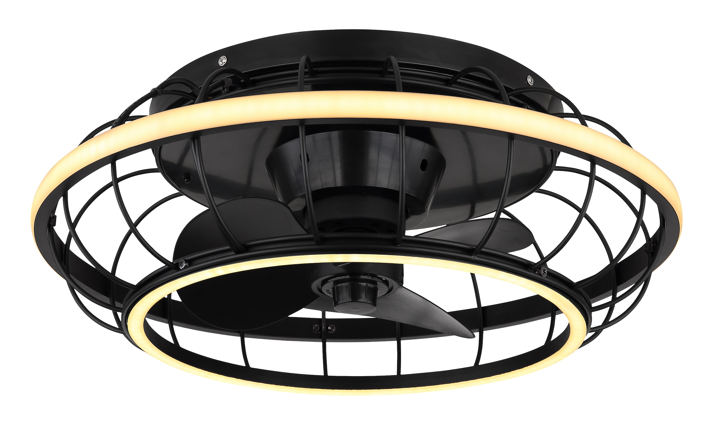 GLOBO LIGHTING Deckenleuchte »LINAY Deckenventilator«, Leuchtmittel LED-Modul | LED fest integriert, Ventilator Metall schwarz matt, LED