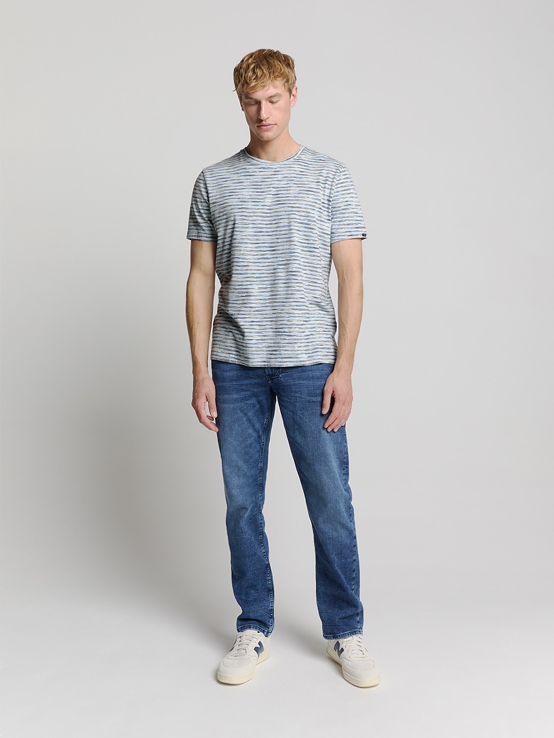 NO EXCESS T-Shirt »No Excess Gestreiftes Crewneck t-shirt«