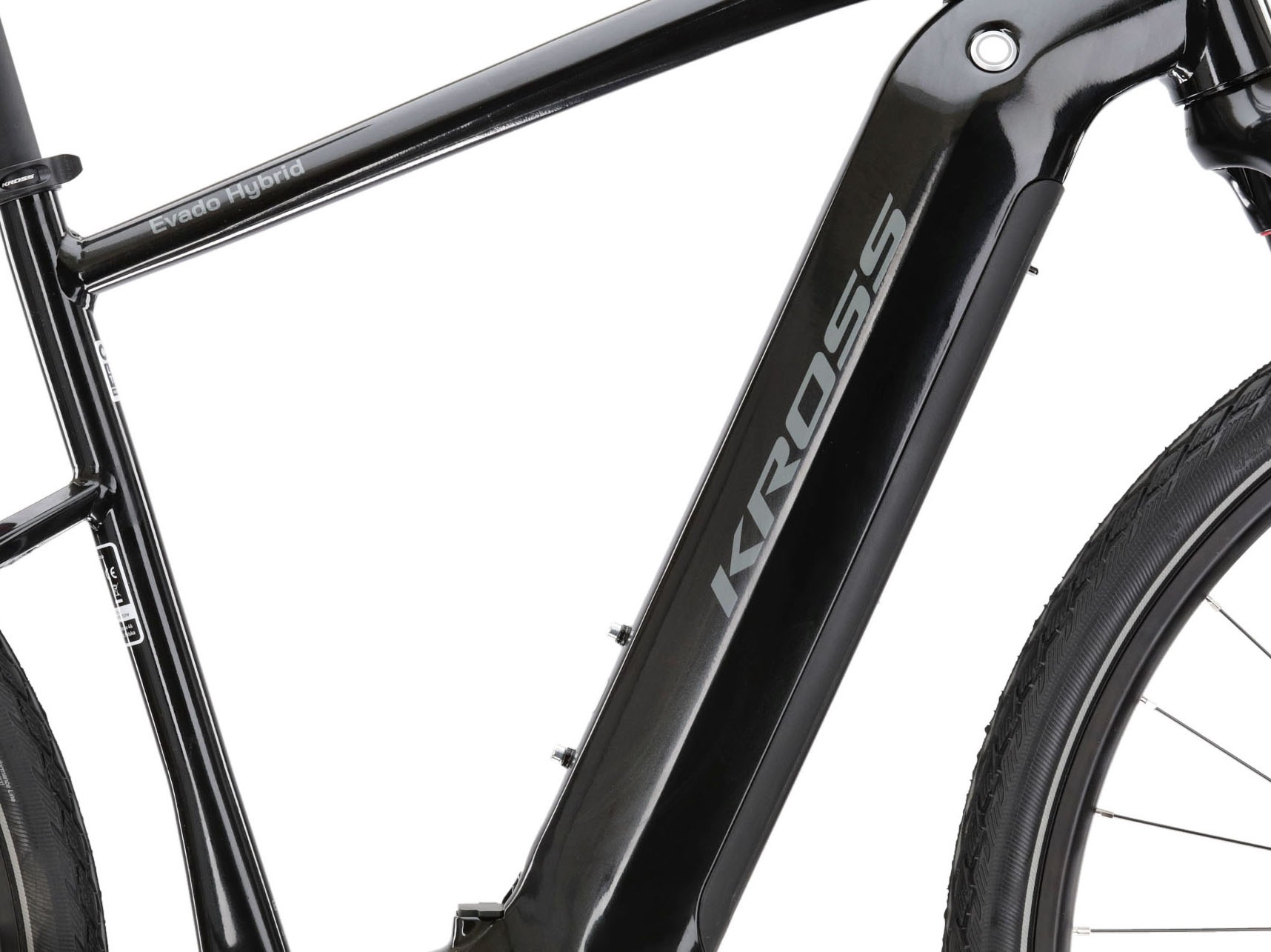 Kross E-Bike »E-Crossrad Evado Hybrid 6.0 28 Zoll schwarz«, 10 Gang, Shimano, DEORE XT T8000, Mittelmotor 250 W