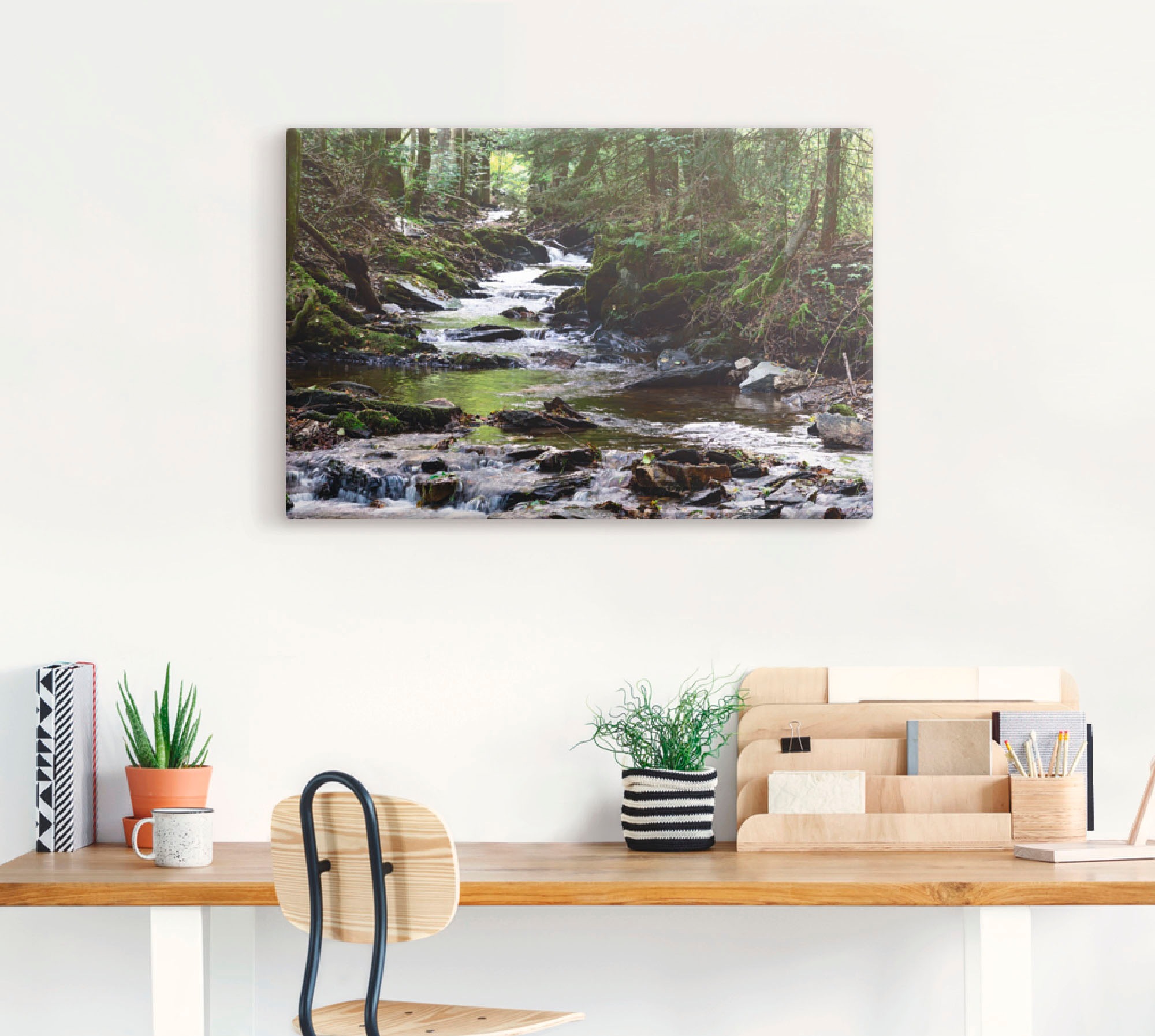 Artland Wandbild »Bachlauf im Wald«, Gewässer, (1 St.), als Alubild, Outdoo günstig online kaufen
