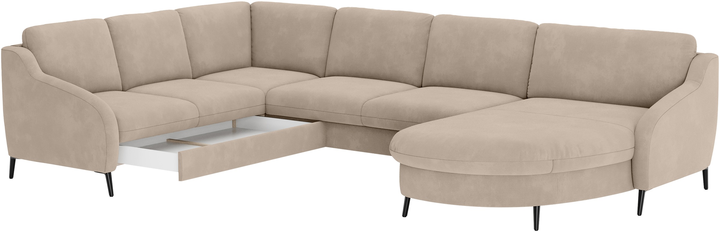 sit&more Wohnlandschaft »Soul U-Form«, wahlweise mit Bettfunktion und Schubkasten