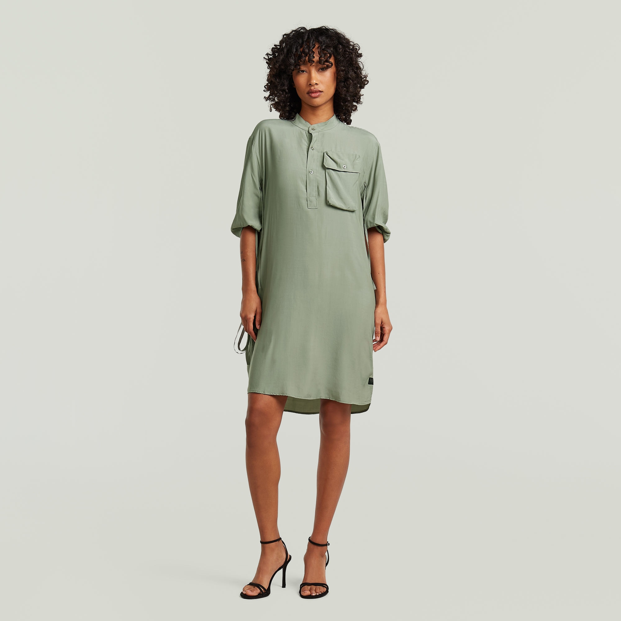 G-STAR Blusenkleid »DRS Fluid Dress« Brusttasche mit verstellbaren Ärmeln, Regular Fit