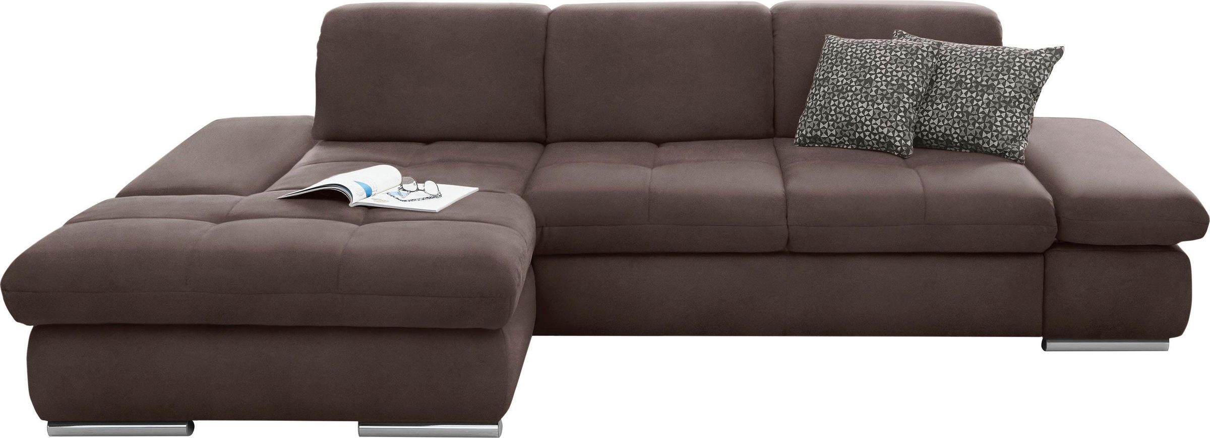 set one by Musterring Ecksofa »SO4100 V«, mit verstellbaren Kopfteilen, wah günstig online kaufen