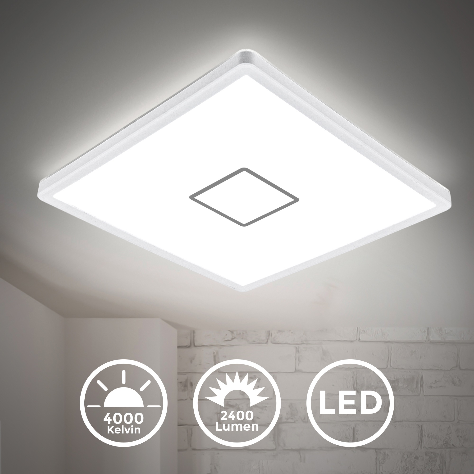 B.K.Licht LED Deckenleuchte, 1 flammig, Leuchtmittel LED-Board   LED fest i günstig online kaufen