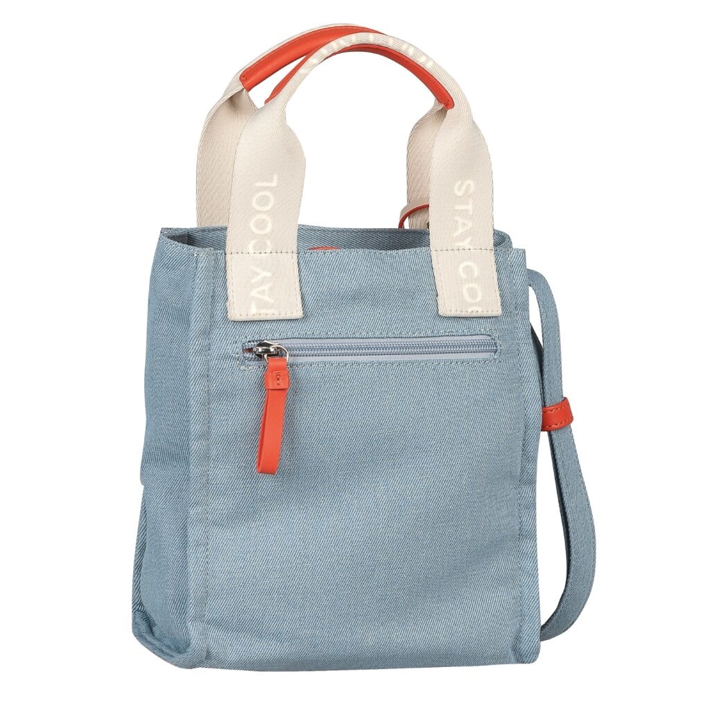 TOM TAILOR Denim Shopper »Azura« Damen Umhängetasche, mit süßem Softeis-Hörnchen Anhänger