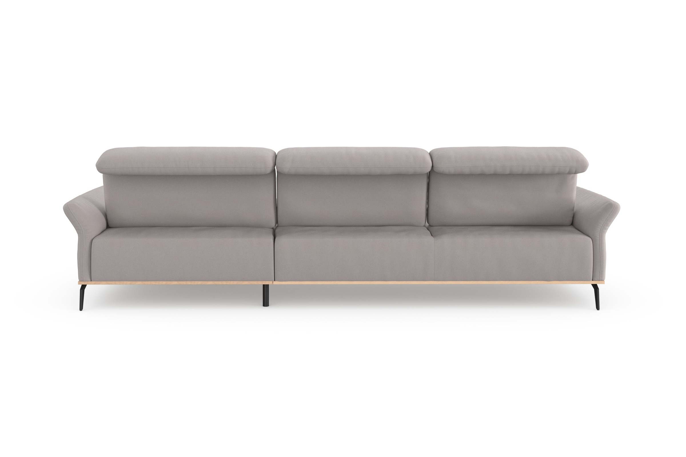 Places of Style Ecksofa »Fjord L-Form«, massiv, wahlweise mit Armlehnfunktion, Kopf- Sitztiefenverstellung