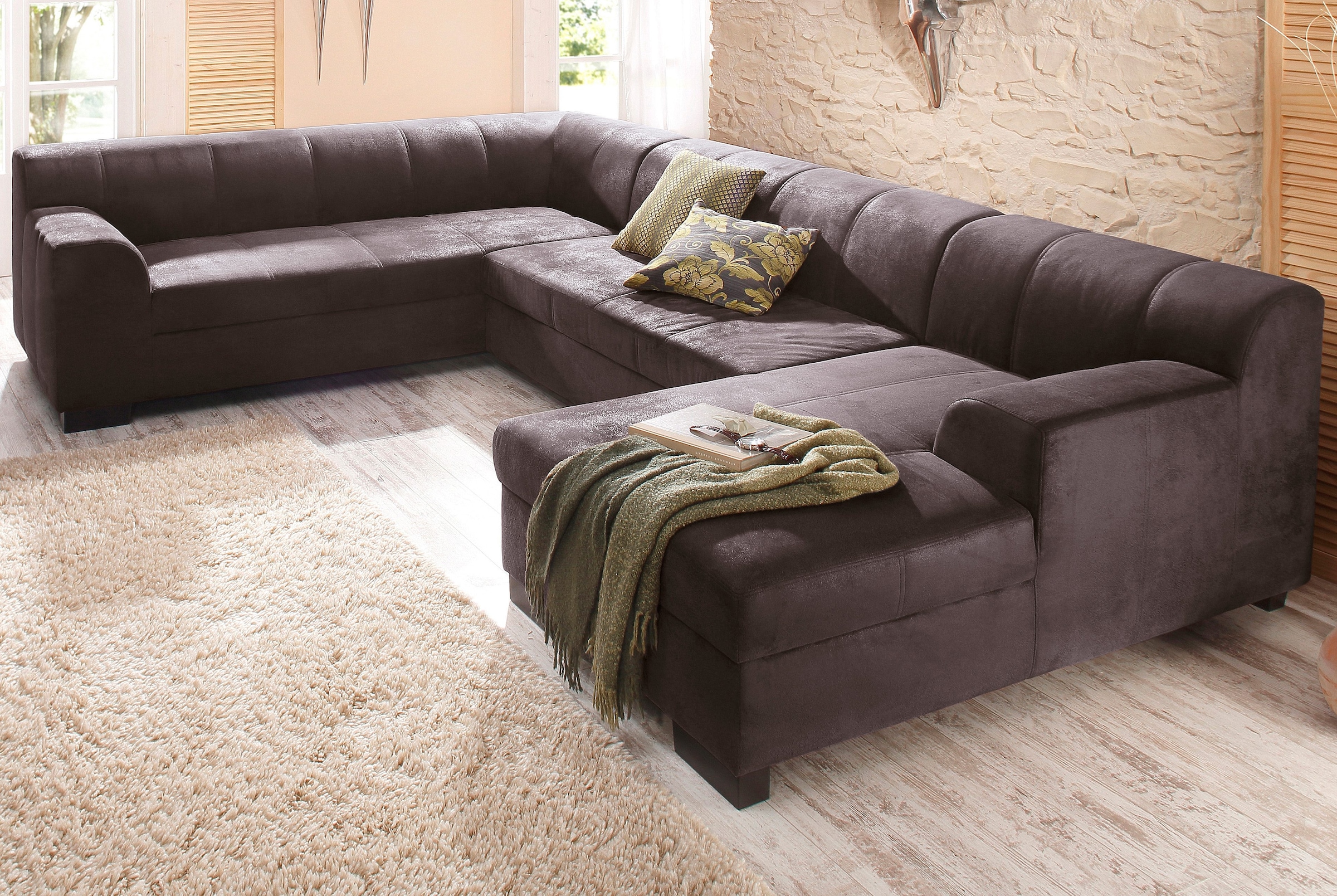 Home affaire Wohnlandschaft »Falk klare Linien, zeitlos und komfortabel, U- günstig online kaufen