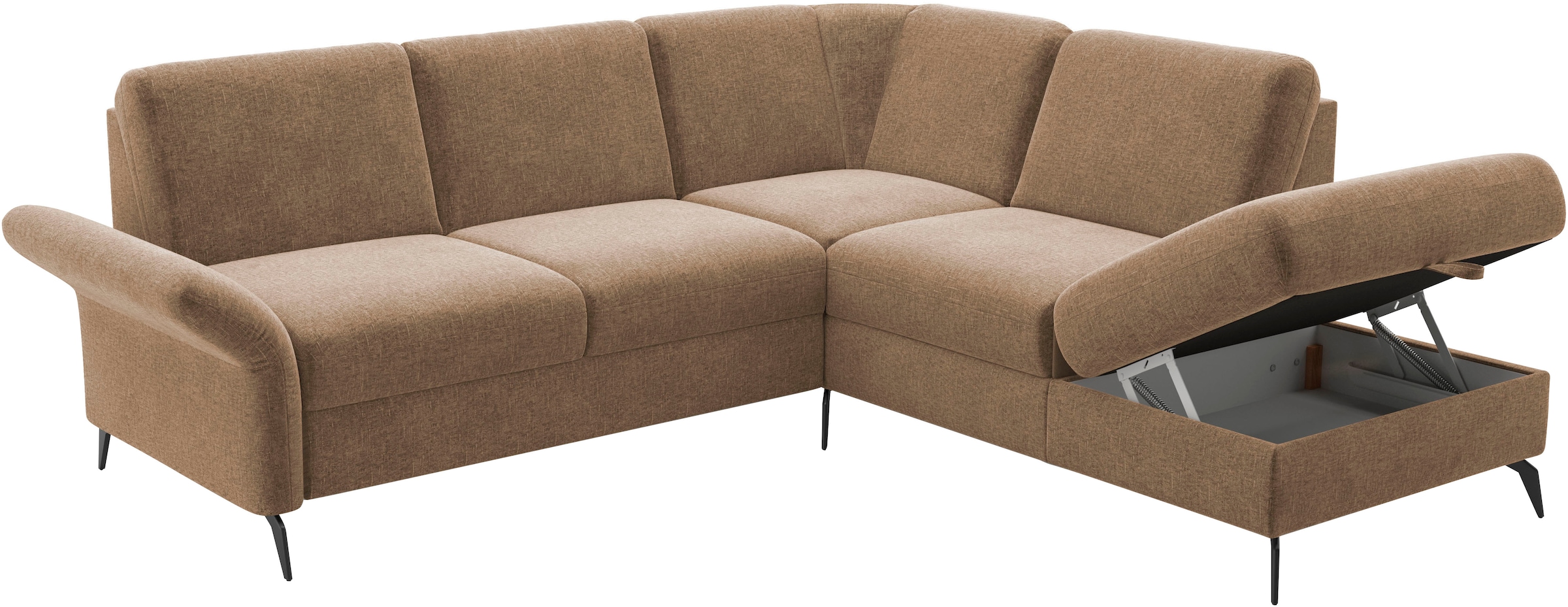 Home affaire Ecksofa »Rochelle«, optional: Armteilverstellung, klappbar, Bettkasen