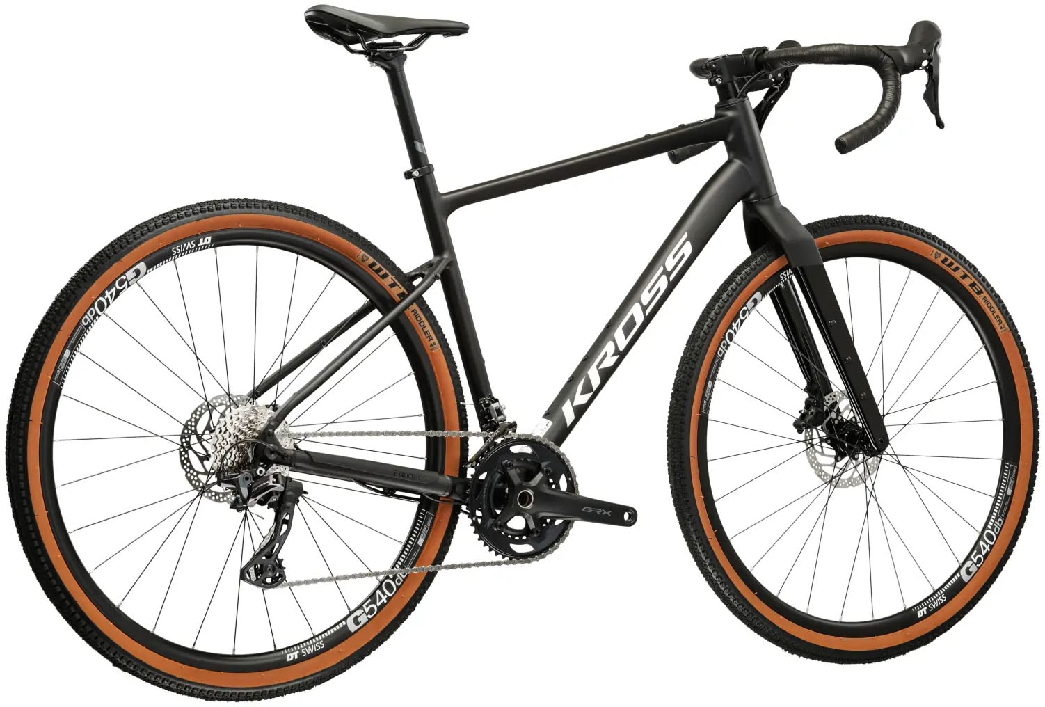 Kross Gravelbike »KROSS Gravelbike Carbon-Gabel Esker 6.0 28" schwarz 24 Gänge 2026« 24 Gang Shimano GRX RX820 Schaltwerk Kettenschaltung Gabel aus Carbon