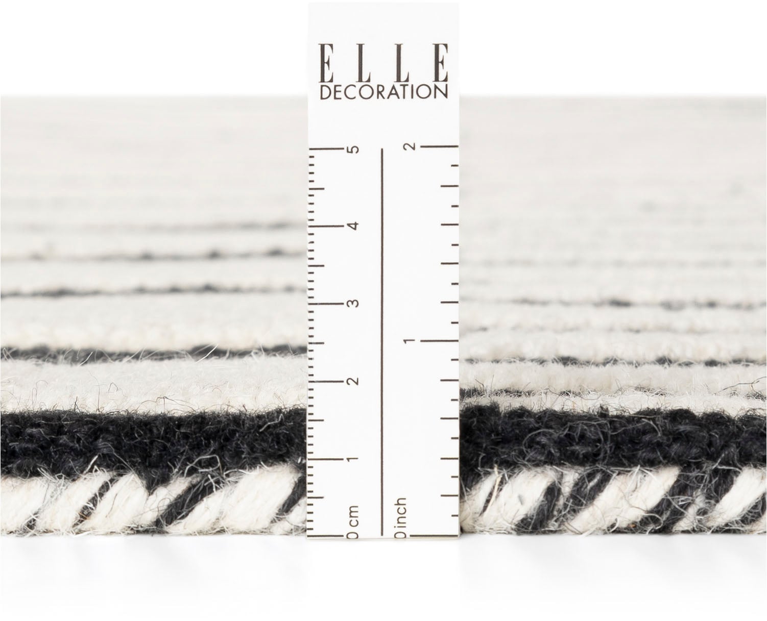 ELLE DECORATION Wollteppich »Pulse« rechteckig 12 mm Höhe Wolle, Natur, Wohnzimmer, Schlafzimmer, Modern, Geometrisch, Streifen