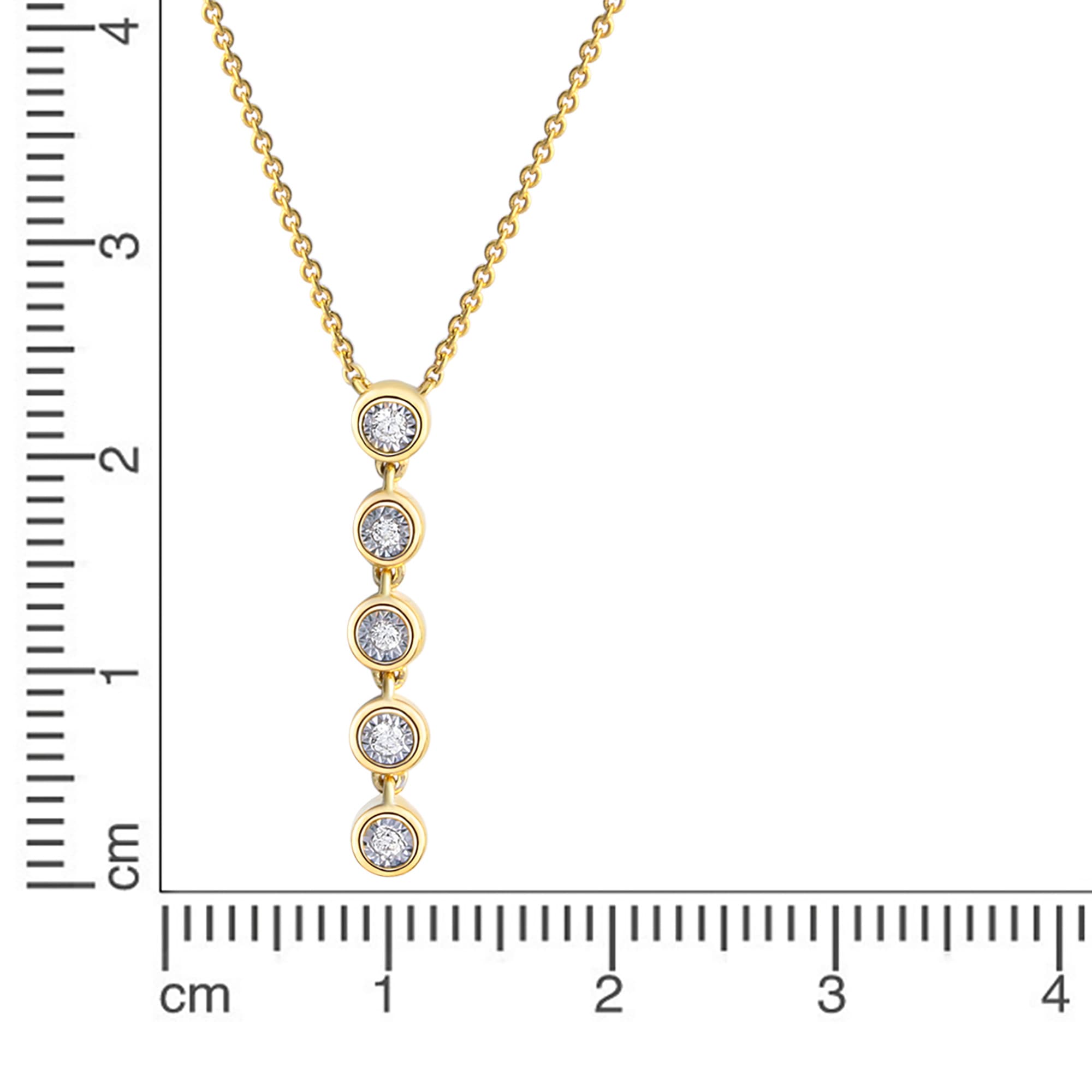 Diamonds by Ellen K. Kette mit Anhänger »Gold 585 zweifarbig mit 5x Brillant zus. 0,05ct.«