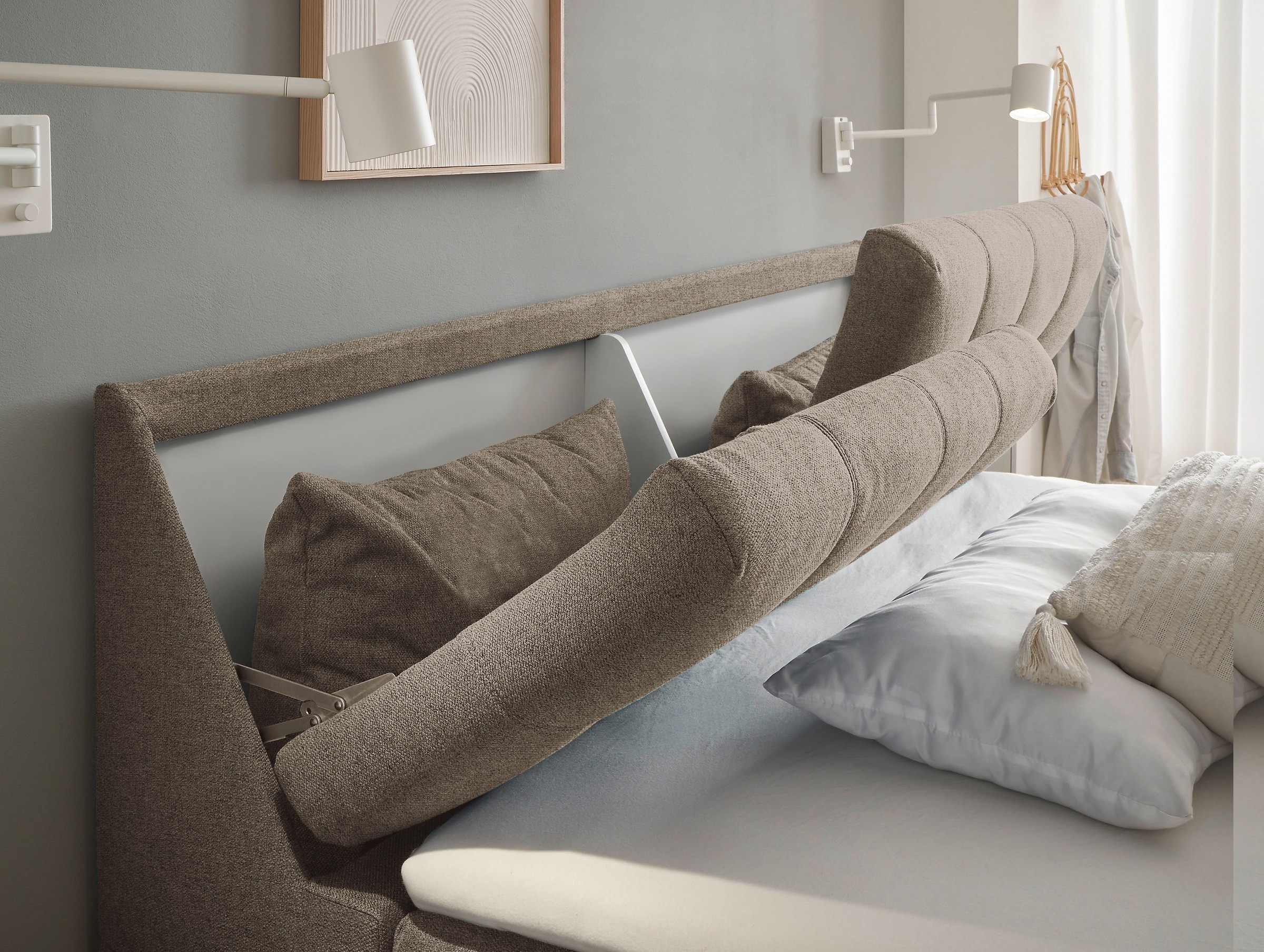 ED EXCITING DESIGN Boxbett »Atlantis«, mit Bettkasten und Stauraum im Kopfteil
