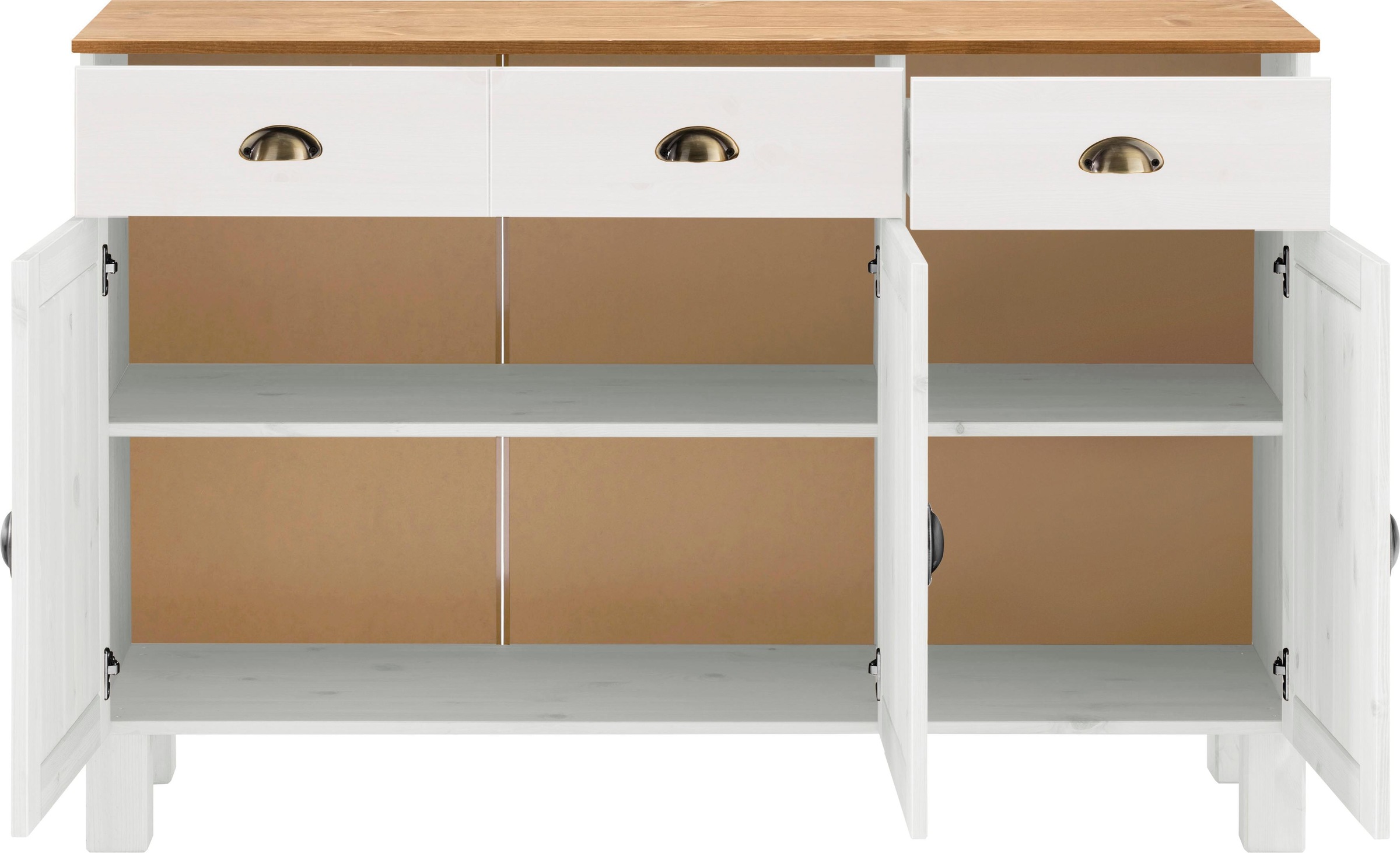 Home affaire Unterschrank »Oslo« 125 cm breit, 38 cm tief, als Sideboard, 3 günstig online kaufen