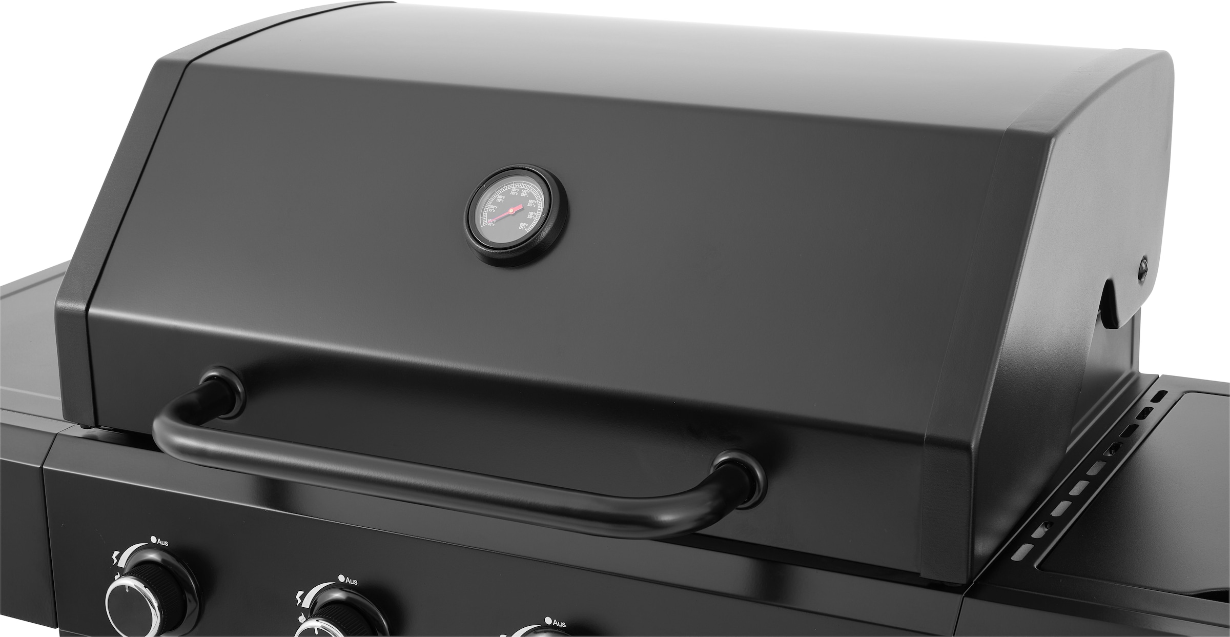 Hanseatic Gasgrill »4-Brenner Rockford Black, 4 Brenner + Seitenbrenner 14,5 kw Gesamt« inkl. 3 Jahre Herstellergarantie