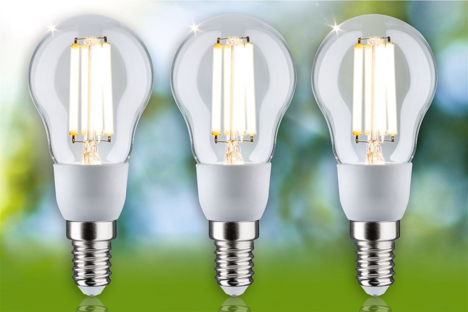 Paulmann LED-Leuchtmittel »Eco-Line 3er Pack Tropfen 525lm 2,5W 3000K klar 230V«, Warmweiß