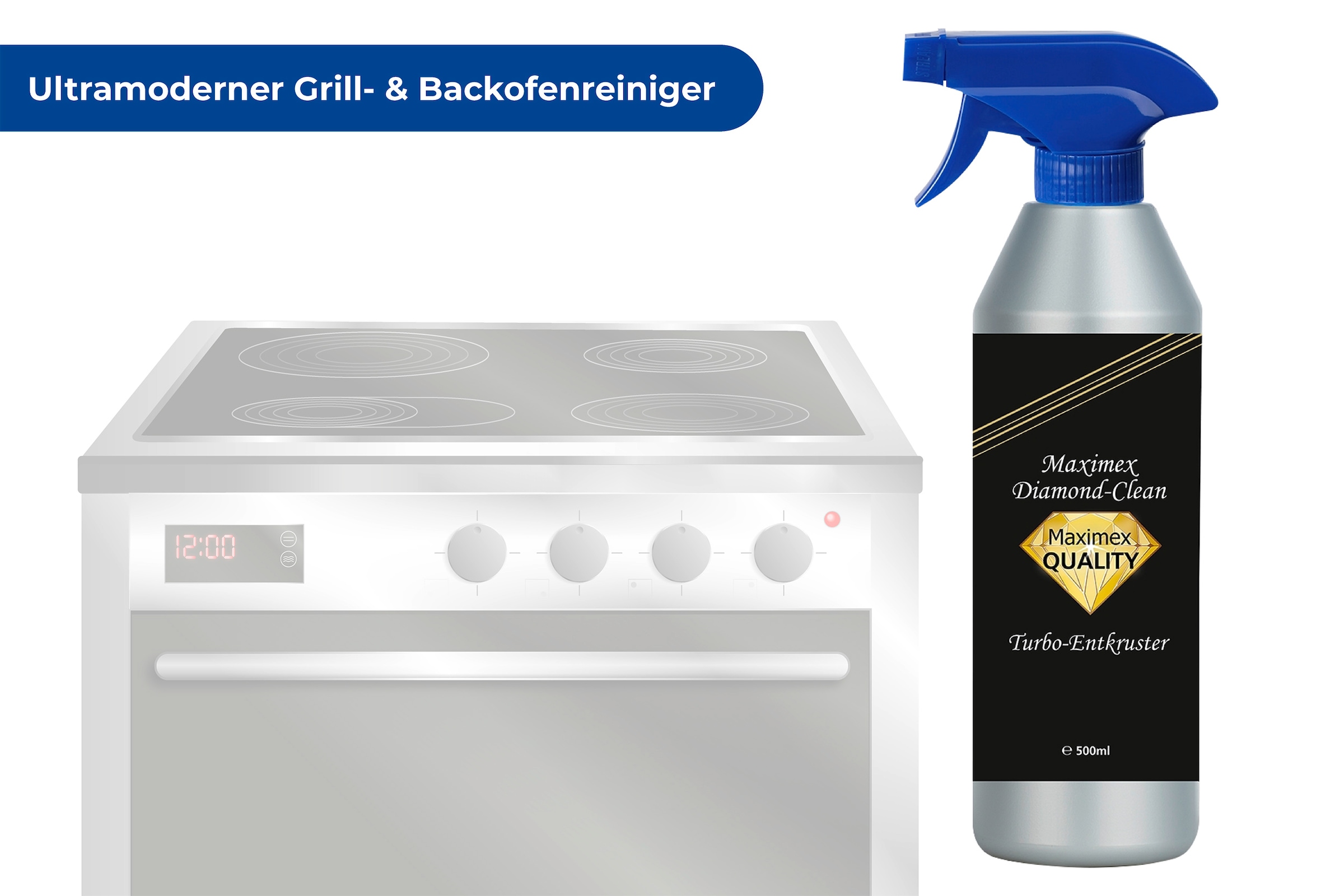 Maximex Backofenreiniger »Diamond Clean«, effektiver Reiniger gegen Verschmutzungen für Backofen und Grill