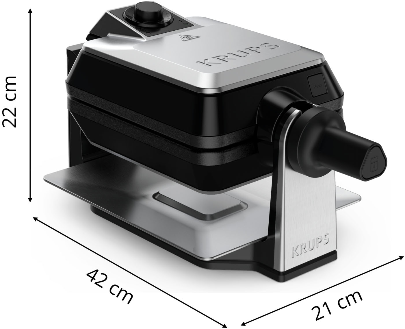 Krups Waffeleisen »FDD95D Professional«, 1200 W, Doppelwaffeleisen, belgische Waffeln, Dreh-Funktion, 7 Bräunungsstufen