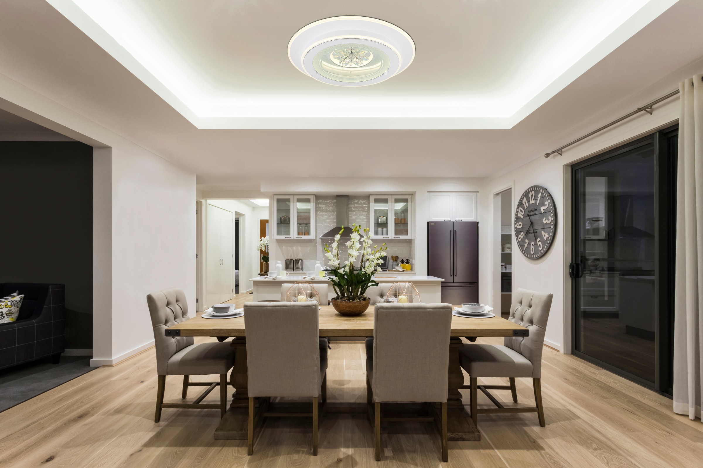 GLOBO LIGHTING LED Deckenleuchte »BLUMA« LED-Modul 1 Stk. Deckenlampe/rund/Wohnzimmer/Schlafzimmer/elegant