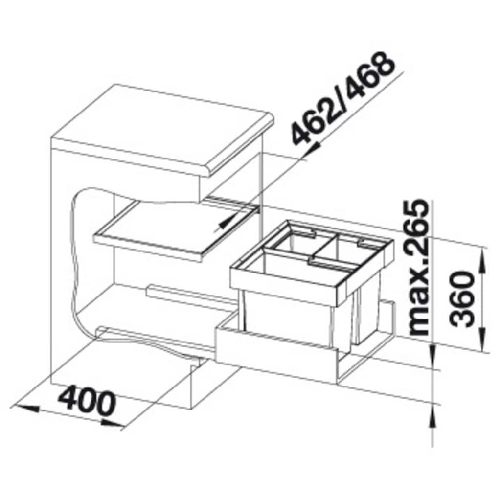 Blanco Mülltrennsystem »Flexon II 50/3«, 3 Behälter