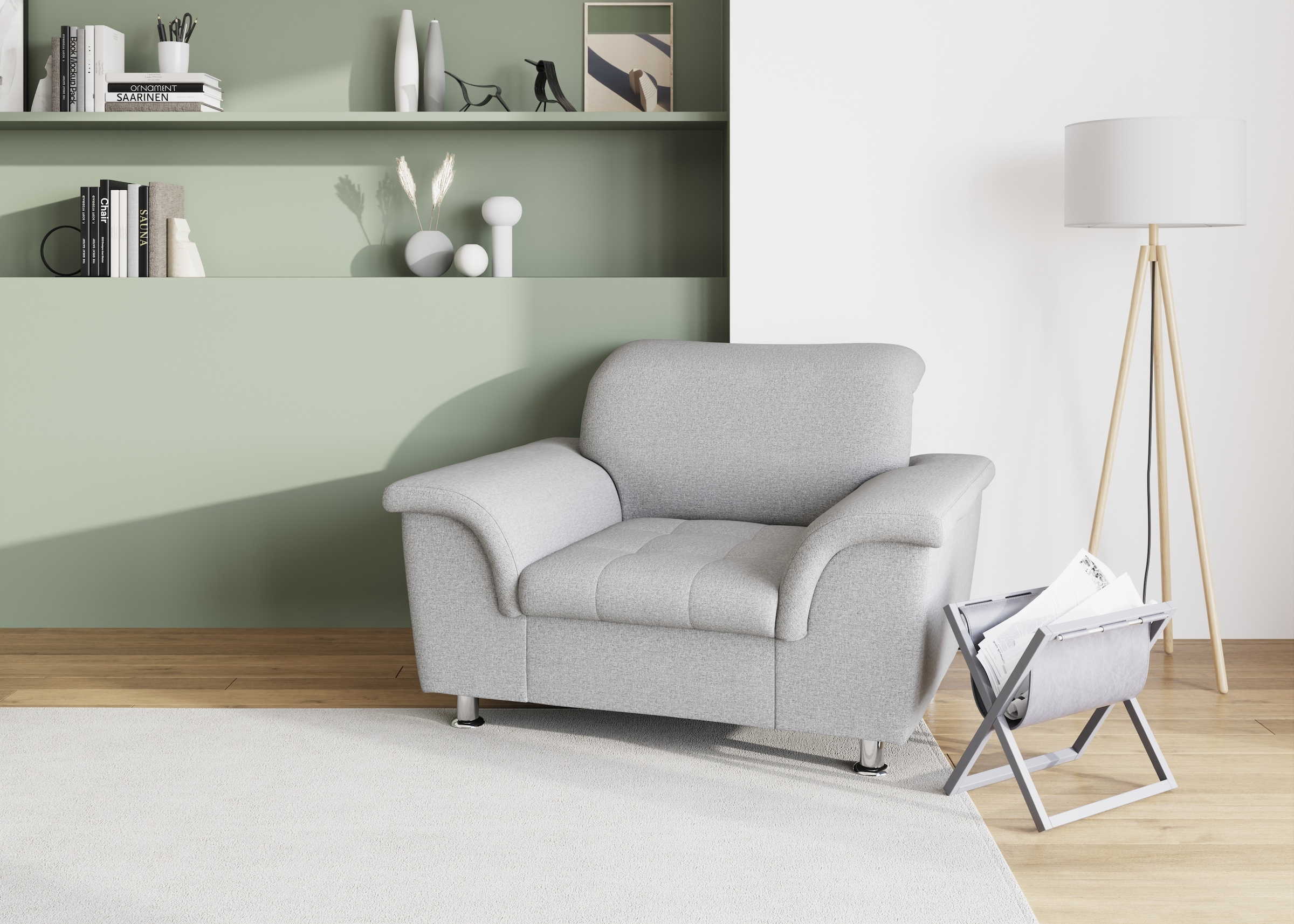 DOMO collection Sessel »Franzi, zeitlos & elegant, moderne Sitzheftung« günstig online kaufen