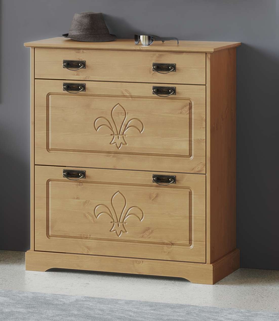 Home affaire Schuhkommode »Lille Schuhkipper, ca. 8 Paar Schuhe, Metallgrif günstig online kaufen