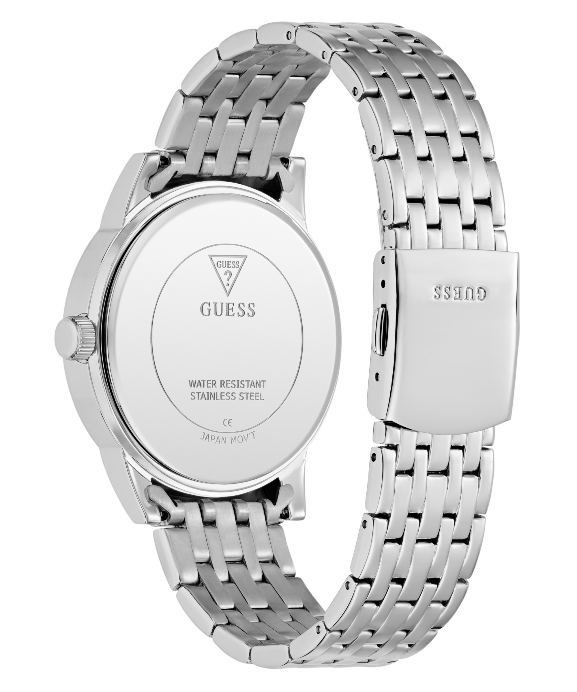 Guess Multifunktionsuhr »EMERSON«, Quarzuhr, Armbanduhr, Herrenuhr, Edelstahlarmband, Datum