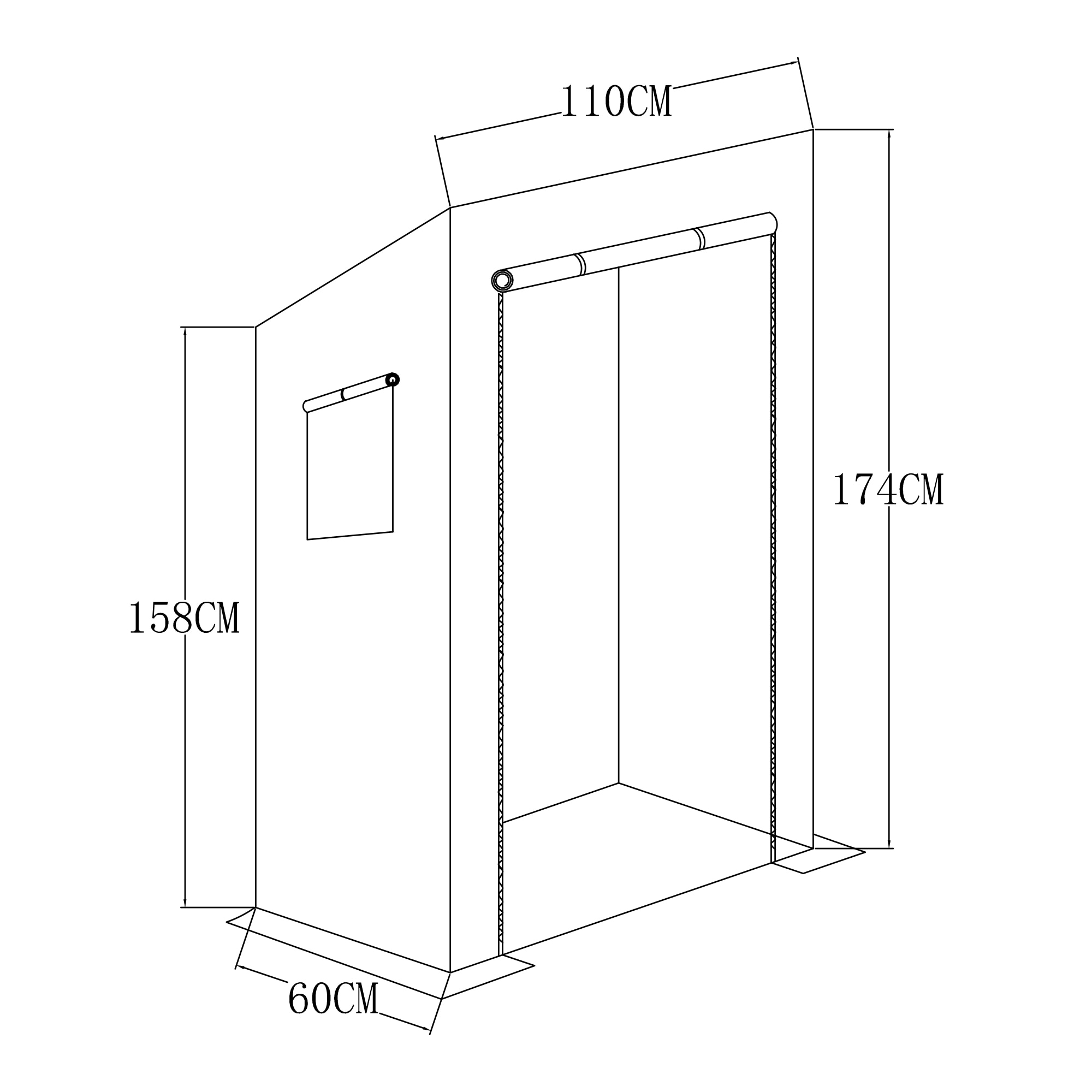 KONIFERA Foliengewächshaus »Cartagena« robust und wetterfest, Balkon & Garten, BxTxH: 110x60x174/158 cm