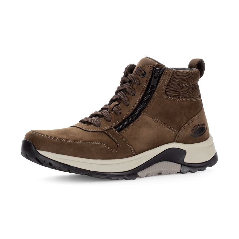 GABOR ROLLINGSOFT Sneaker, Schnürboots, Komfortschuh in Bequemweite G (= weit) dunkelbraun 8 (42) 8 (42) Knöchelhoher Sneaker mit beidseitigem...