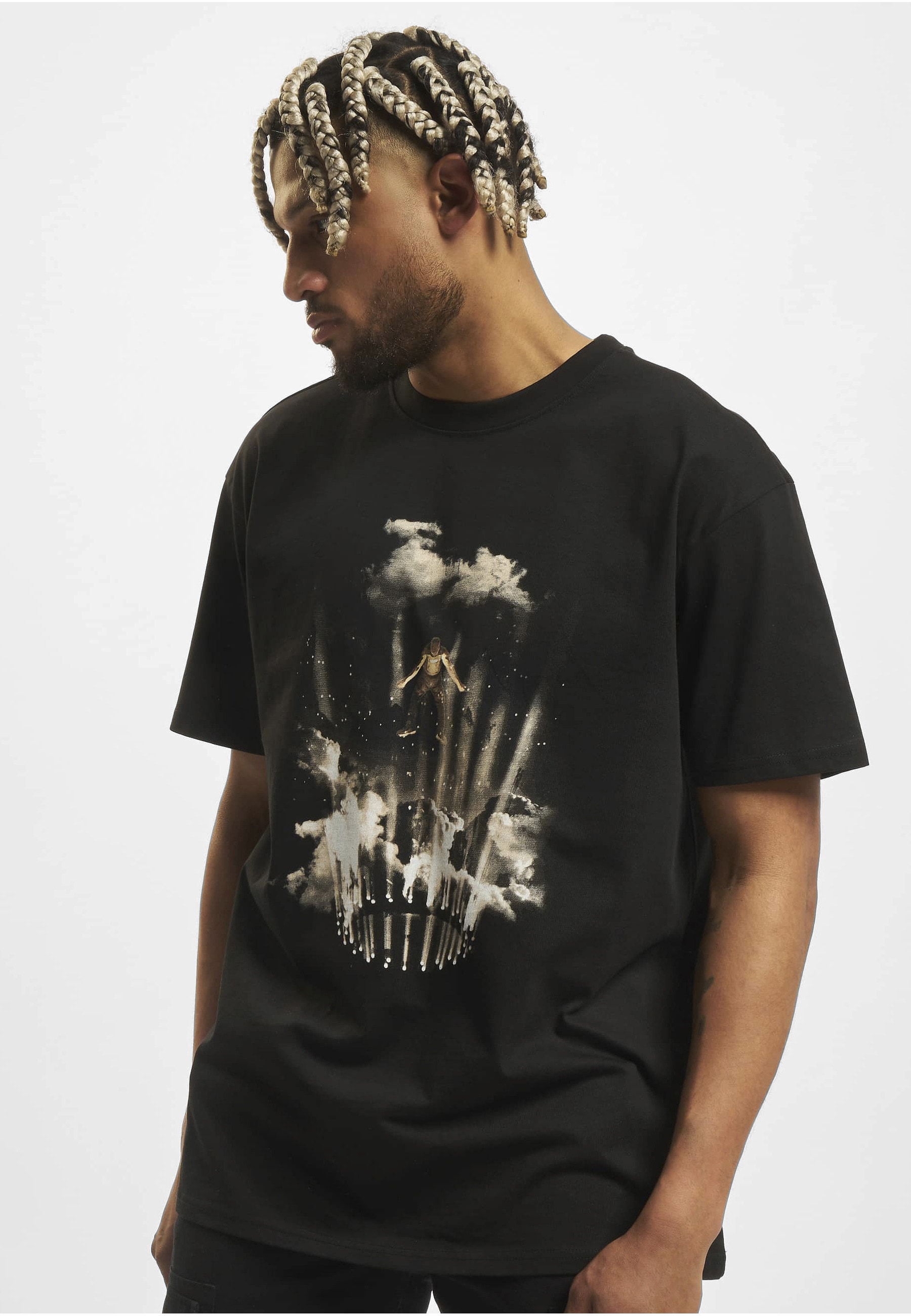MisterTee T-Shirt »MisterTee Herren Flashing Lights Oversize Tee« 1 Stk.