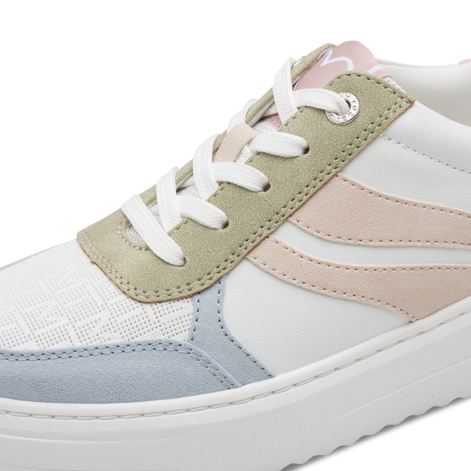 MARCO TOZZI Plateausneaker  , Freizeitschuh, Halbschuh, Schnürschuh mit farbigen Kontrastbesätzen