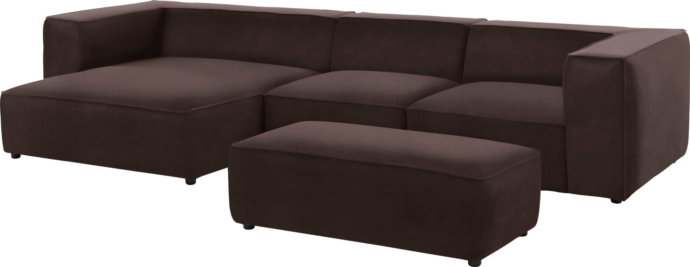 W.SCHILLIG Ecksofa »around-the-block«, mit eleganter Biese, mit Federkern, Breite 341 cm