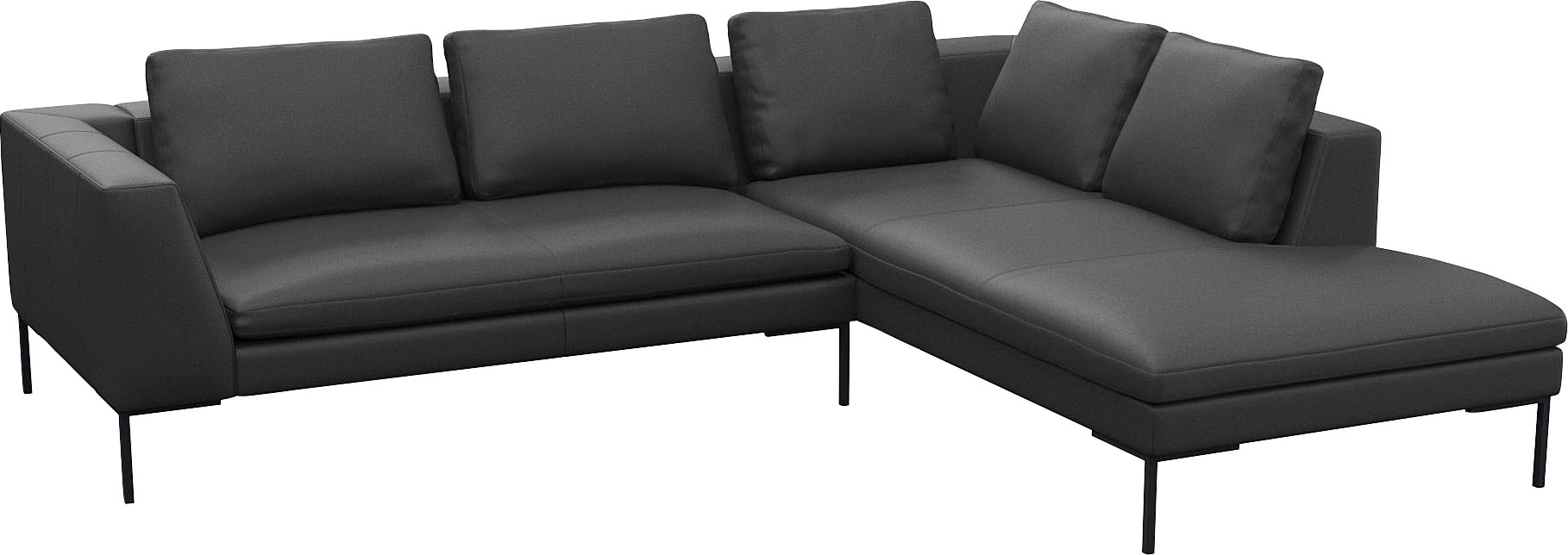 FLEXLUX Ecksofa »Loano, superbequemer Sitzkomfort durch Kaltschaum im Sitz«, modernes Sofa, frei im Raum stellbar, lose Kissen, L-Form