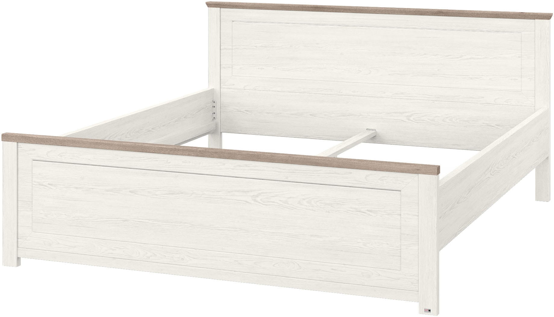 set one by Musterring Bett »York Schlafen«, (1 tlg.), Doppelbett 180 x 200 cm, weiß/Eiche Nelson oder grau/Artisan-Eiche