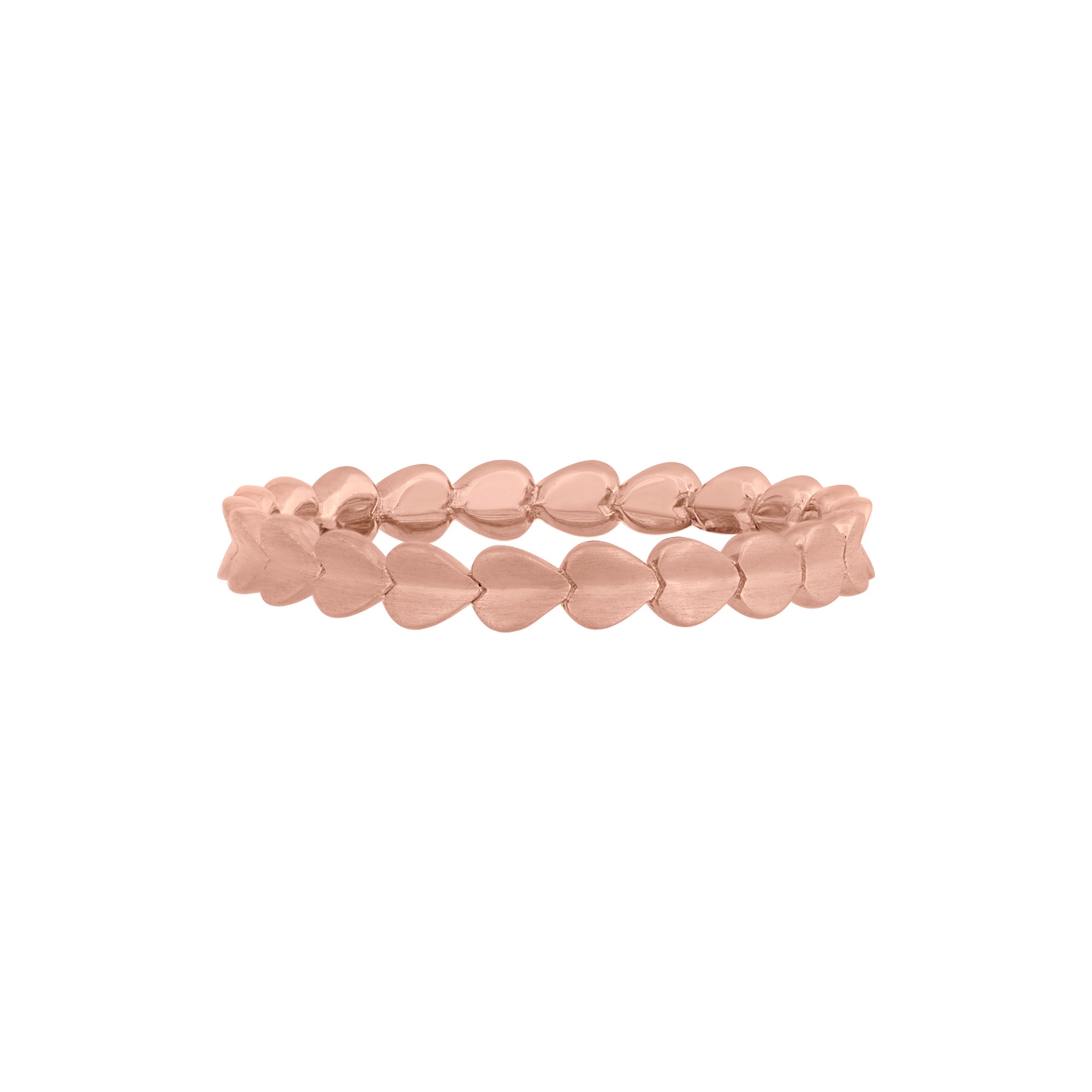 CAÏ Fingerring »925/- Sterling Silber rosévergoldet Herz Stacking«