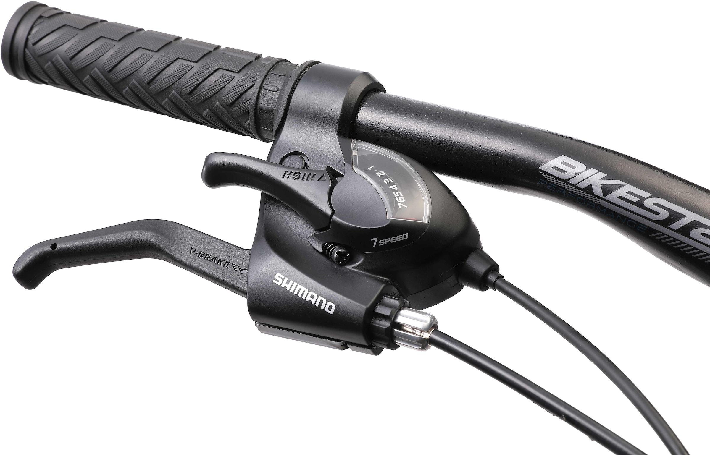 Bikestar Mountainbike, 21 Gang, Shimano, RD-TY300 Schaltwerk, Kettenschaltung, für Damen und Herren, Kettenschaltung