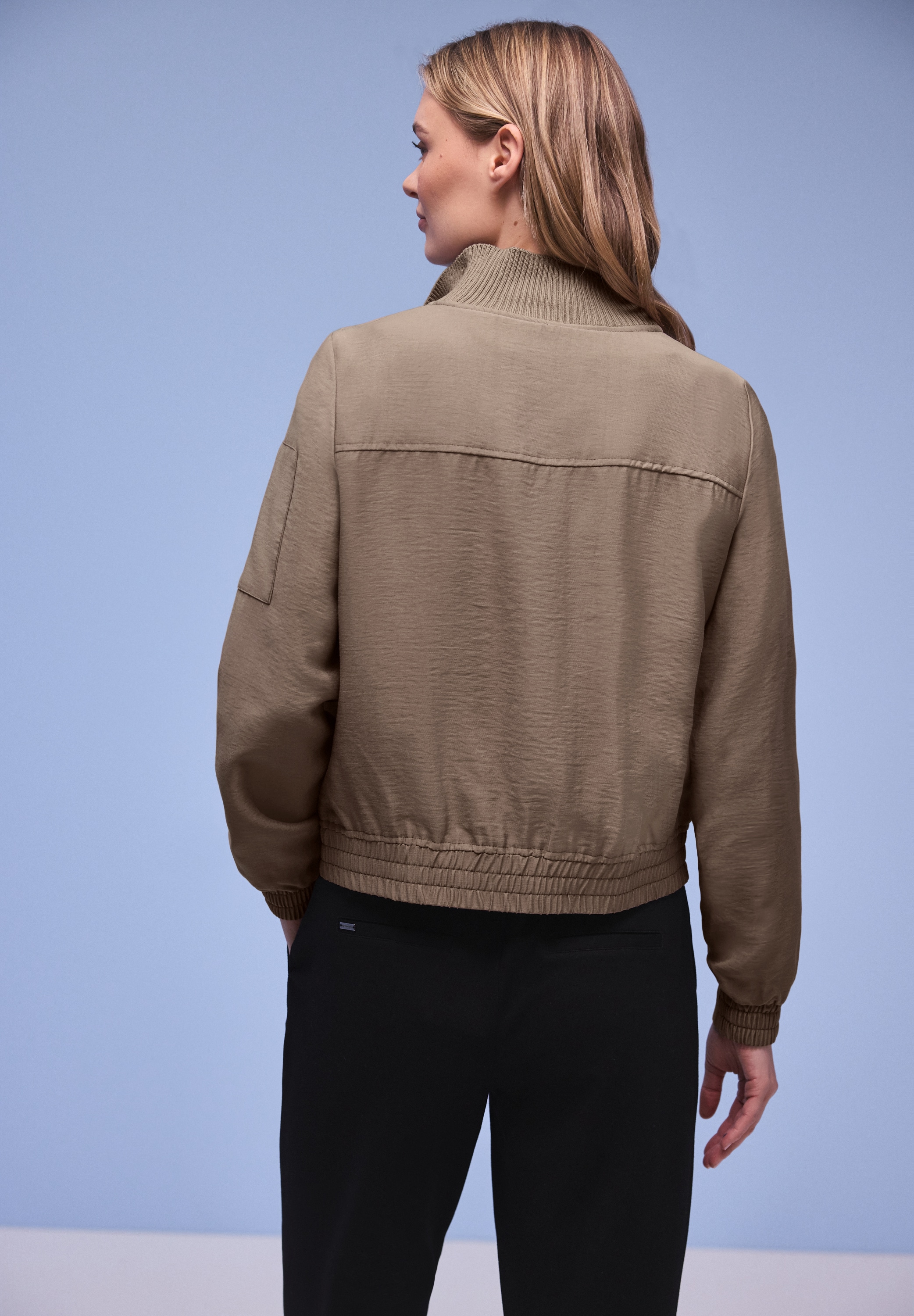 STREET ONE Cargojacke ohne Kapuze mit Stehkragen und Reißverschluss