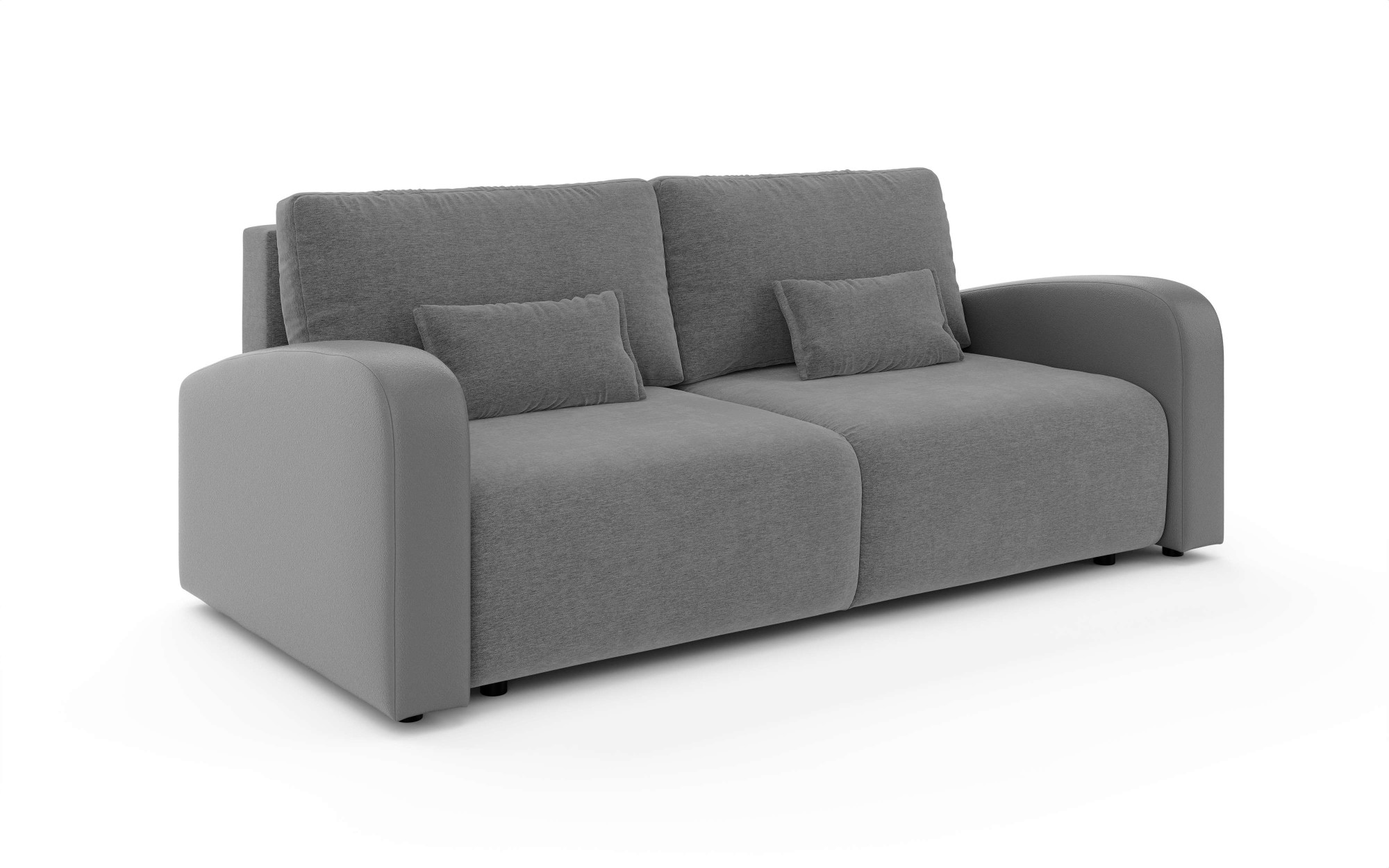 INOSIGN 3-Sitzer »JIGGS wahlweise Schlafsofa mit Bettkasten, Maße B/H/T: 228/96/110 cm«, Sofa mit Wellenunterfederung, enthält 2 Rückenkissen und 2 Zierkissen