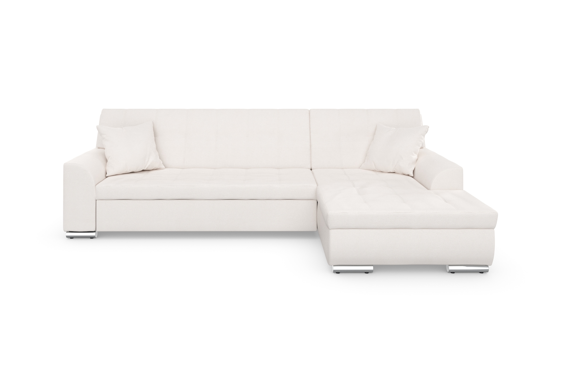 DOMO collection Ecksofa Treviso, wahlweise mit Bettfunktion, incl. Zierkissen