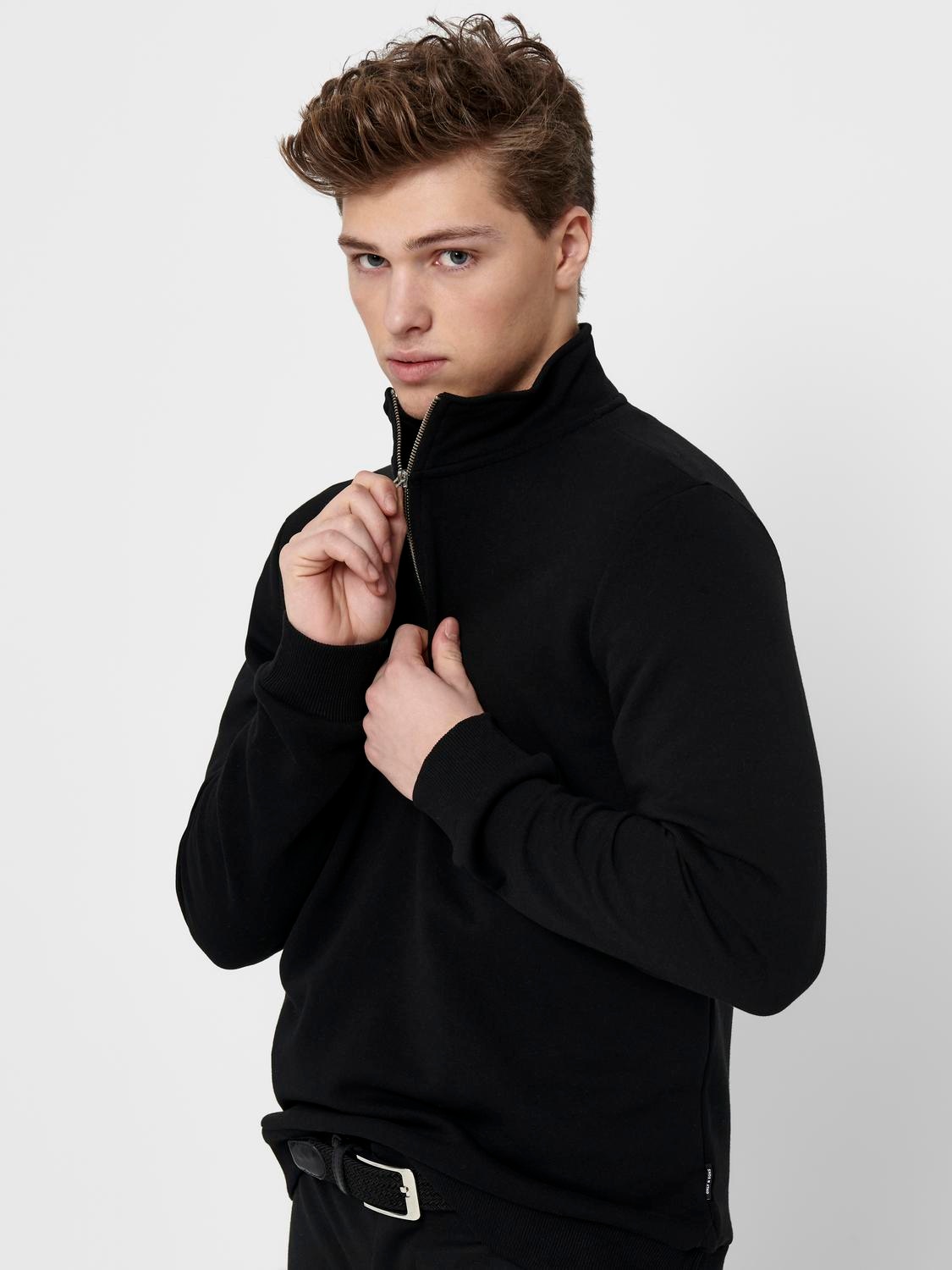 ONLY & SONS Sweatshirt »ONSCERES HALF ZIP SWEAT«, Baumwollmischung, regular fit
