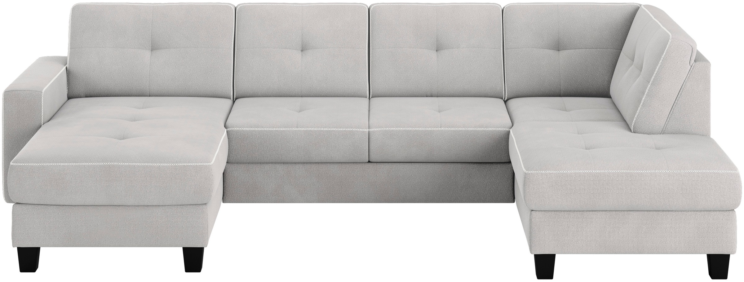 Places of Style Wohnlandschaft »Varese«, Kreuznaht in beige