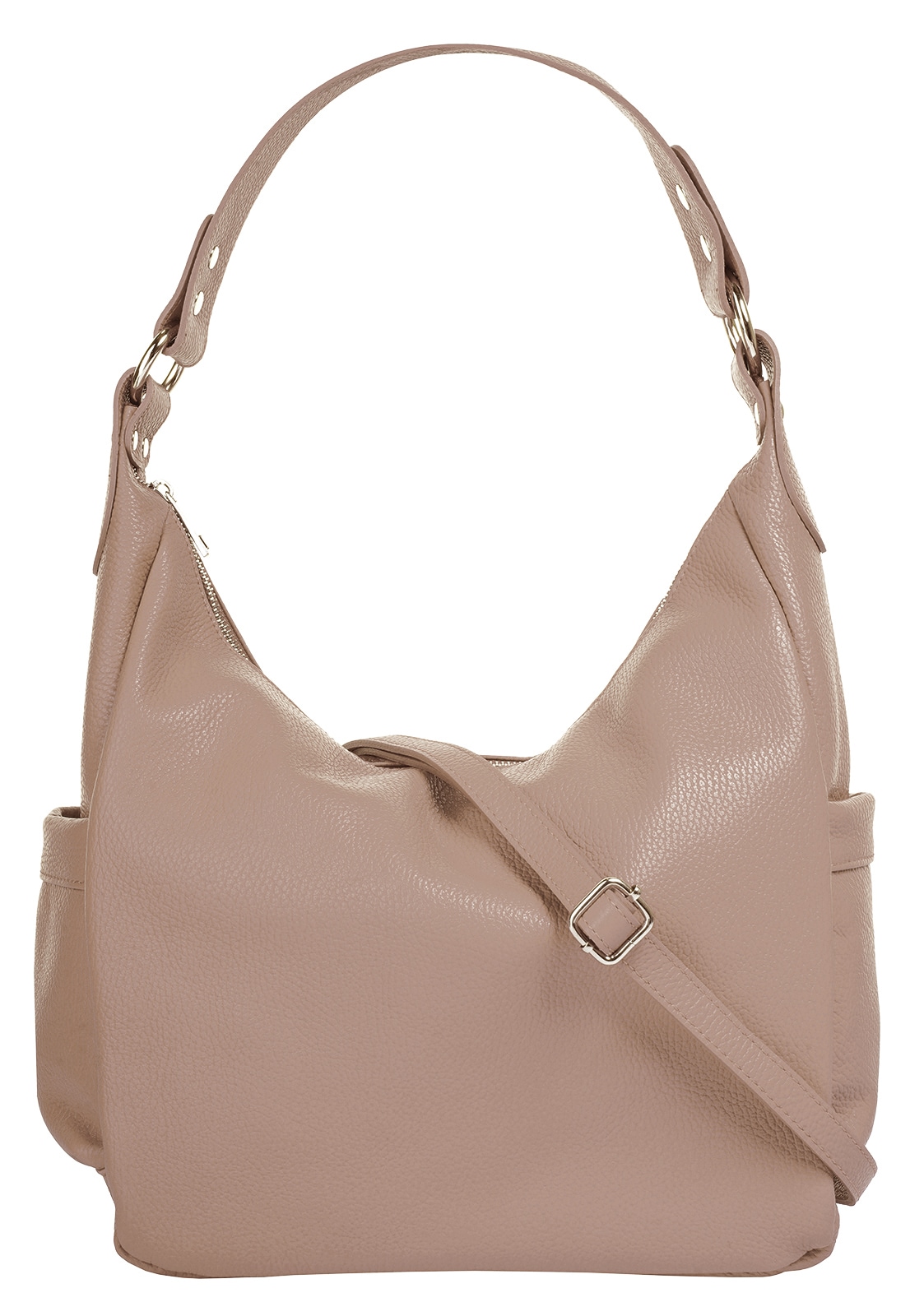 Shopper, echt Leder, Made in Italy, Gr. B/H/T: 35 cm x 25 cm x 10 cm onesize, rosa