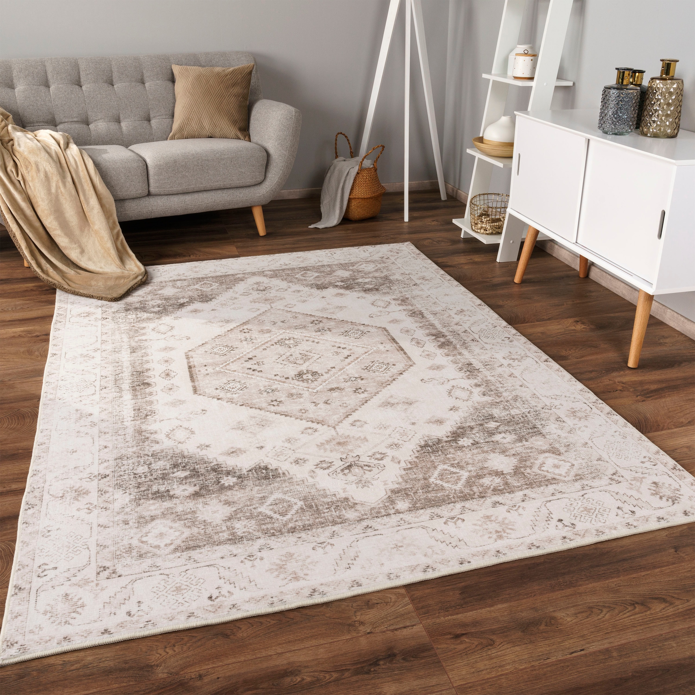Paco Home Teppich »Cambridge 463«, rechteckig, 12 mm Höhe, Kurzflor, orientalisches Muster, Vintage Design
