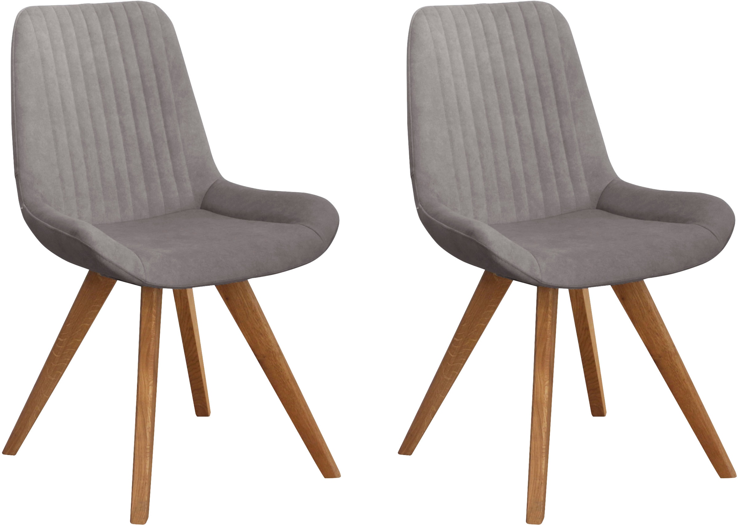 Home affaire Schalenstuhl »Bratislava« (Set) 2 Stk.Gestell Eiche massiv geö günstig online kaufen