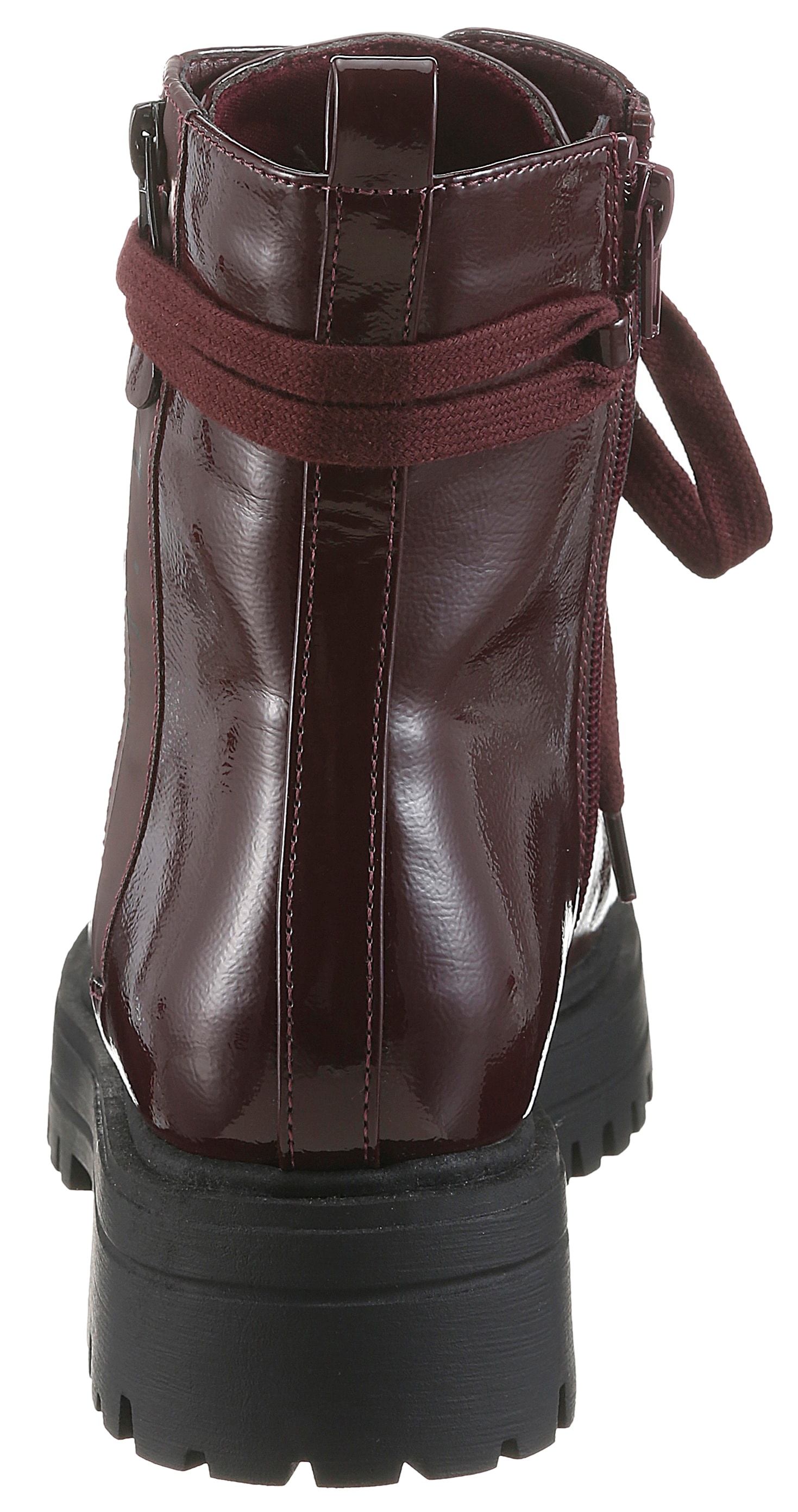 Aniston SHOES Schnürboots  Ankle Boots mit Reißverschluss, in Glanz-Optik - NEUE KOLLEKTION