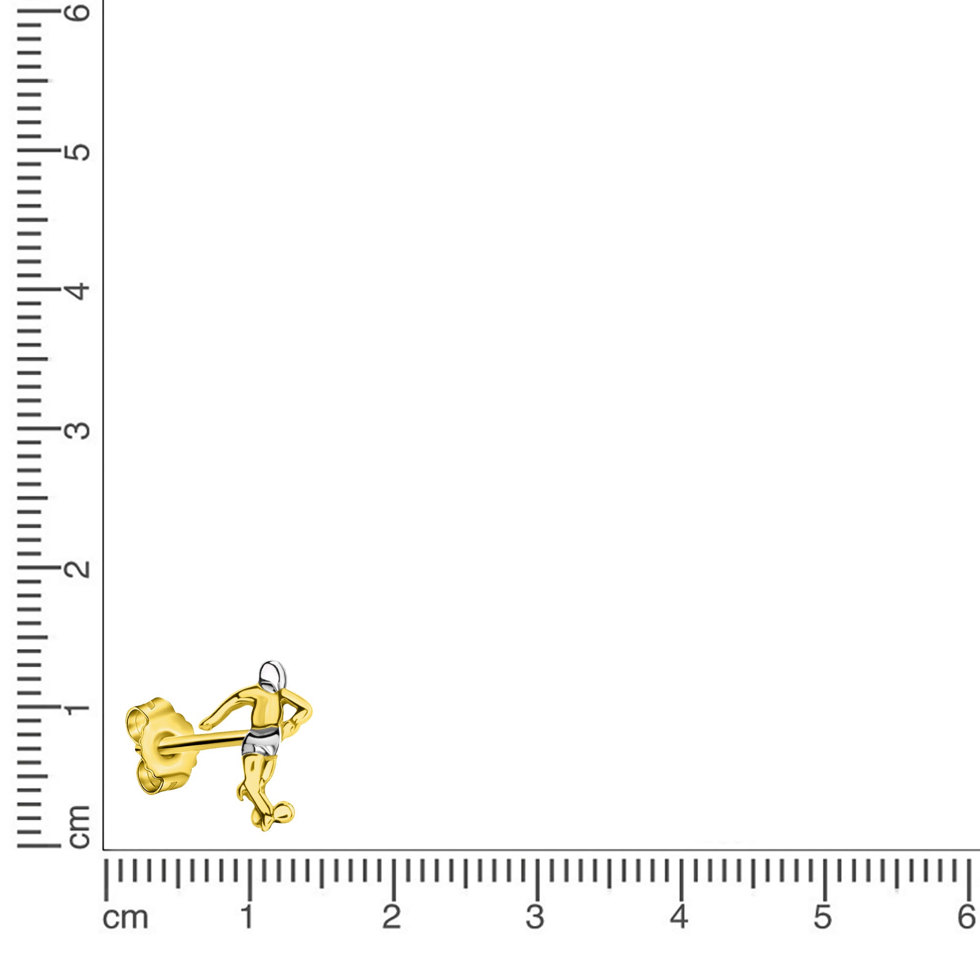 Firetti Single-Ohrstecker »Schmuck Geschenk Gold 375 Ohrschmuck Ohrring Fußballspieler«