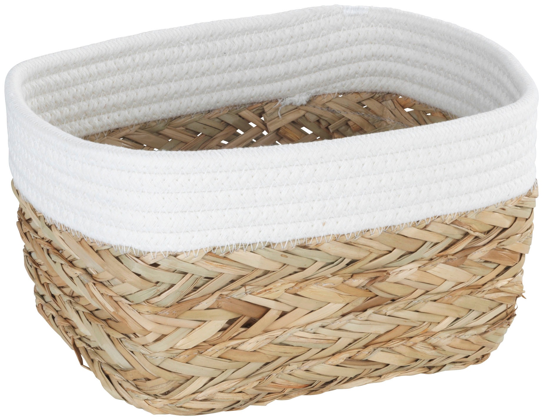 WENKO Aufbewahrungskorb »Rika«, (1 St.), aus geflochtenem Borstgras und Baumwolle kaufen