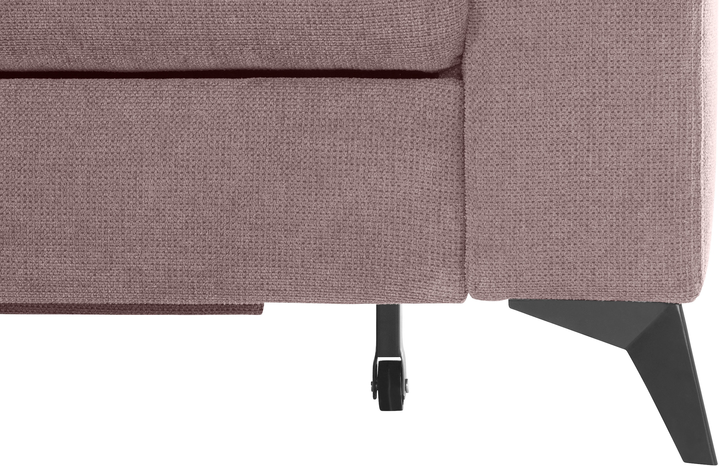 Places of Style Ecksofa »Lolland L-Form«, Wahlweise mit Bettfunktion und Stauraum, auch mit abwischbarem Bezug