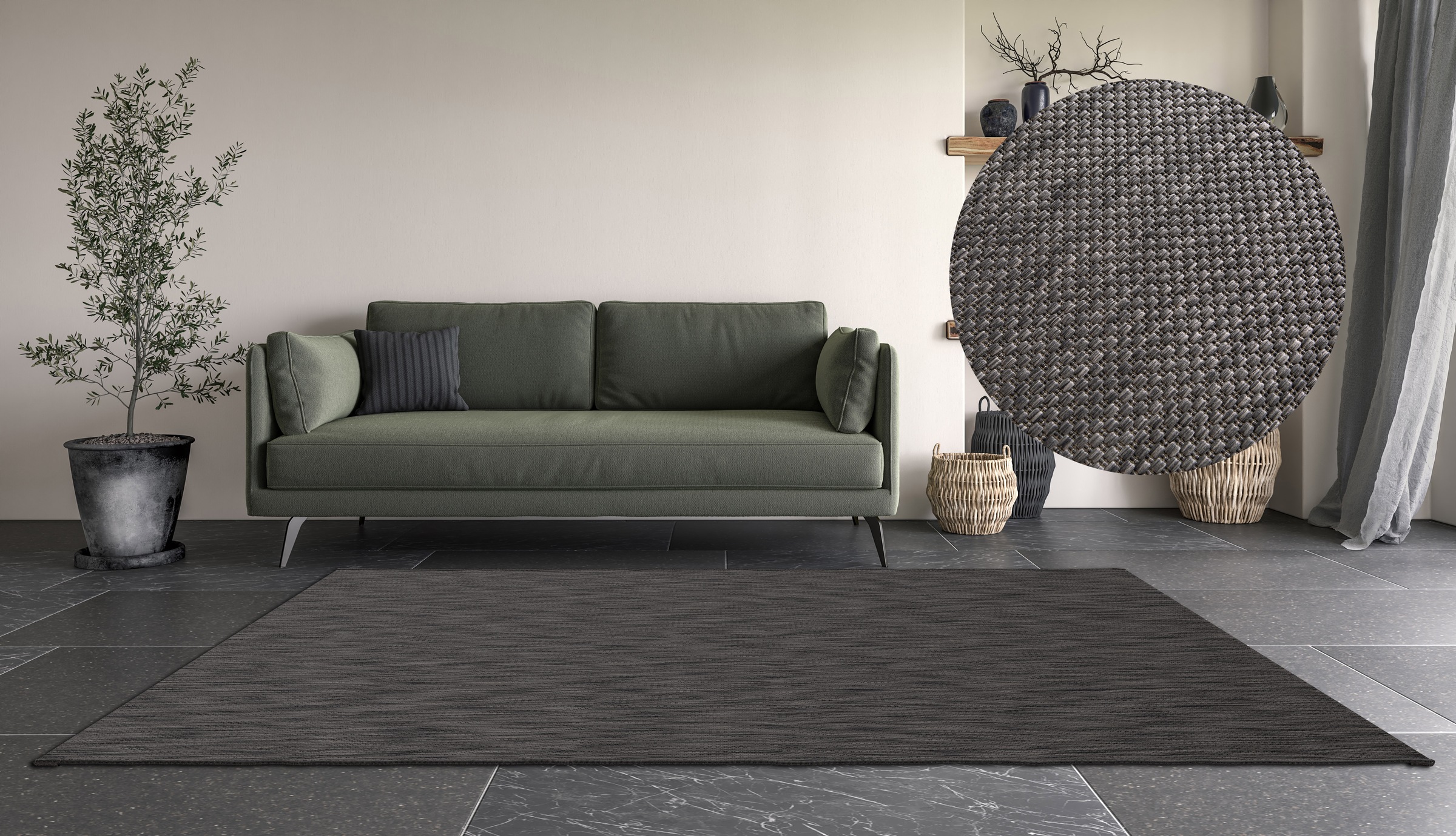 my home Teppich »Florida, Made in Belgium«, rechteckig, 7 mm Höhe, Outdoor, günstig online kaufen