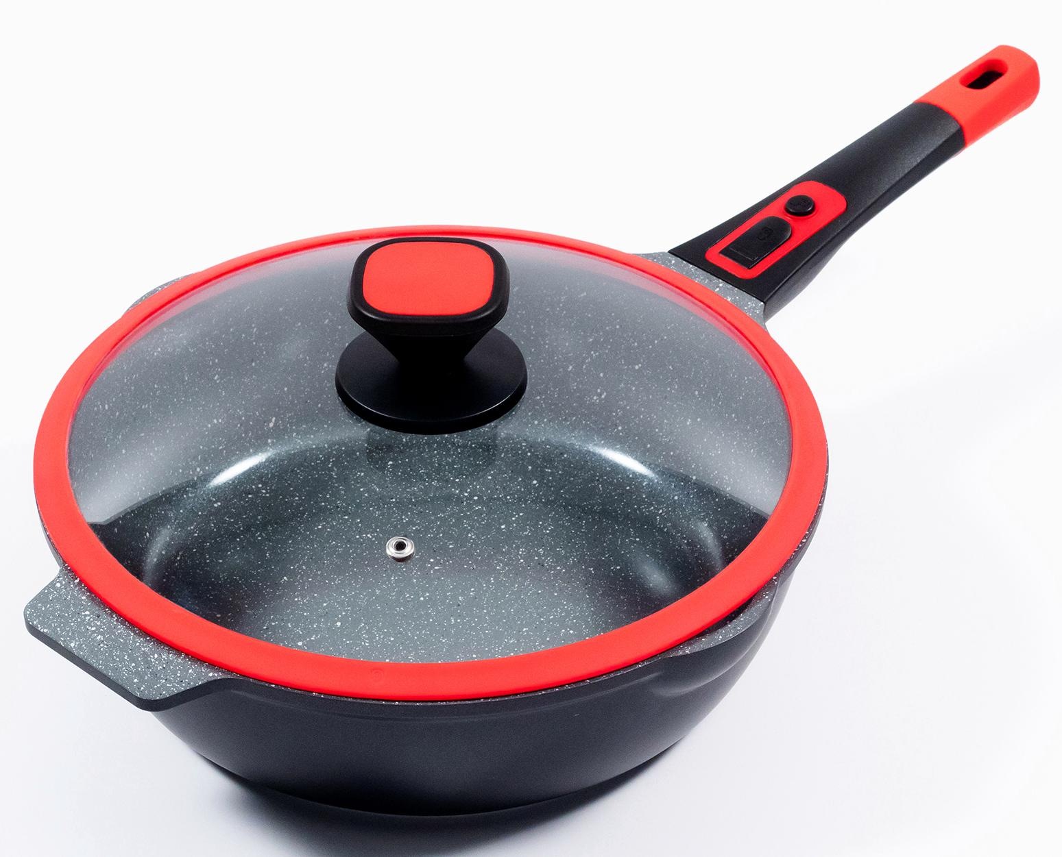 KING Bratpfanne »Click-Grip«, Aluminiumguss, (1 tlg.), abnehmbarer Griff, Induktion, Ø 32 cm