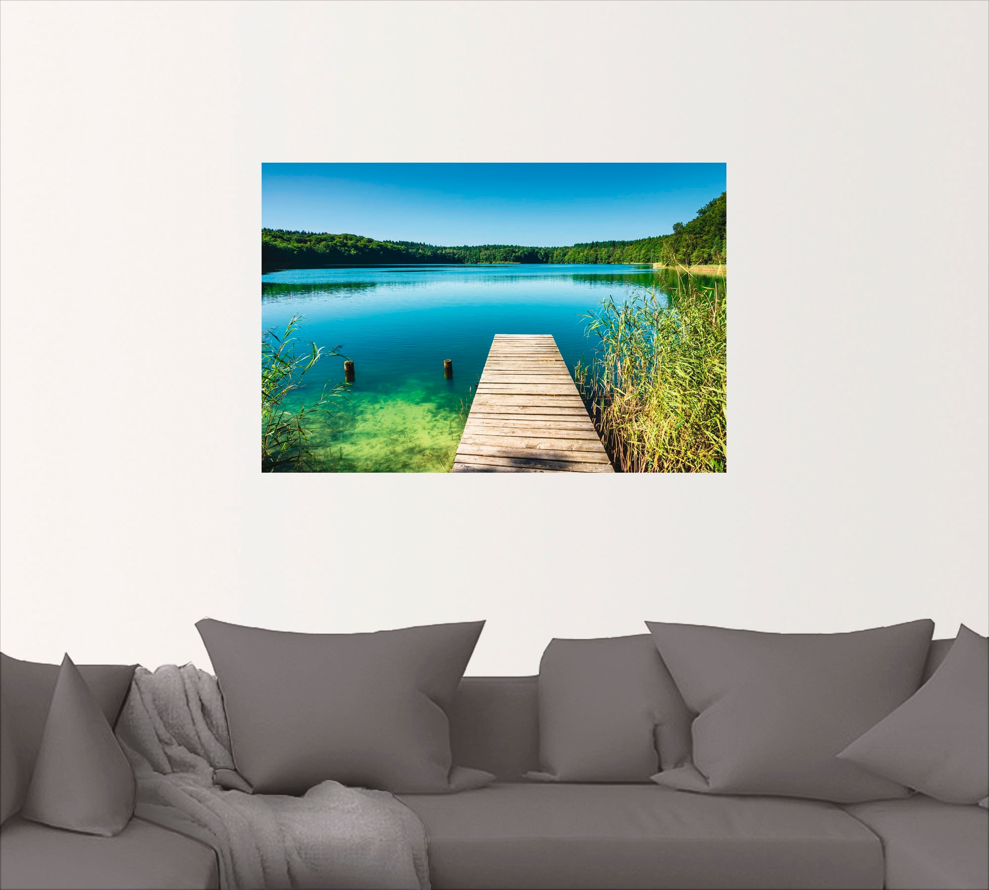 Artland Wandbild »Trünnensee Mecklenburger Seenplatte«, Gewässer, (1 St.), als Alubild, Leinwandbild, Wandaufkleber oder Poster in versch. Größen